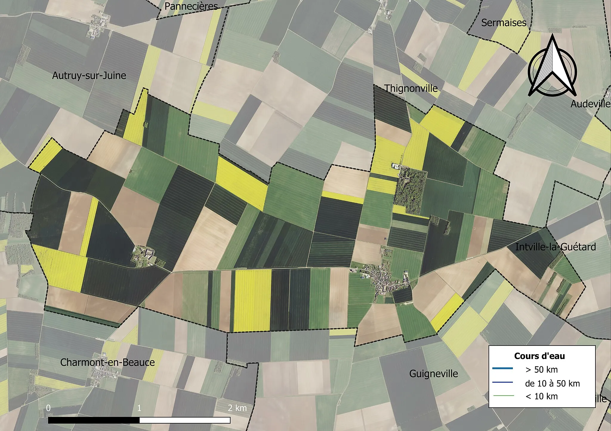 Photo showing: Carte orhophotogrammétrique de la commune de fr:Morville-en-Beauce (France).