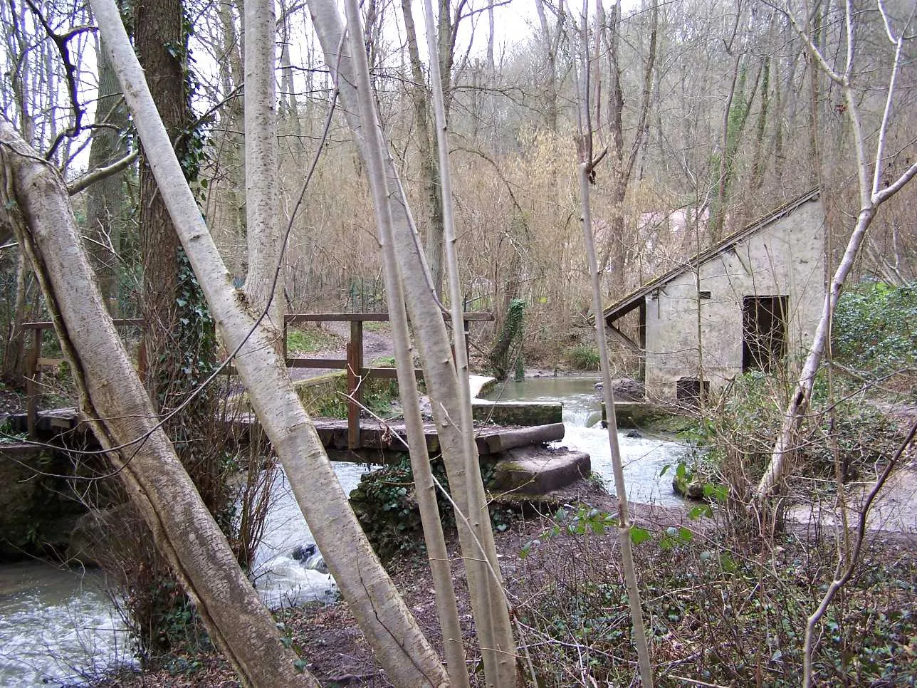 Photo showing: The river Yvette at the place of the wash house in Maincourt-sur-Yvette (Yvelines, France)