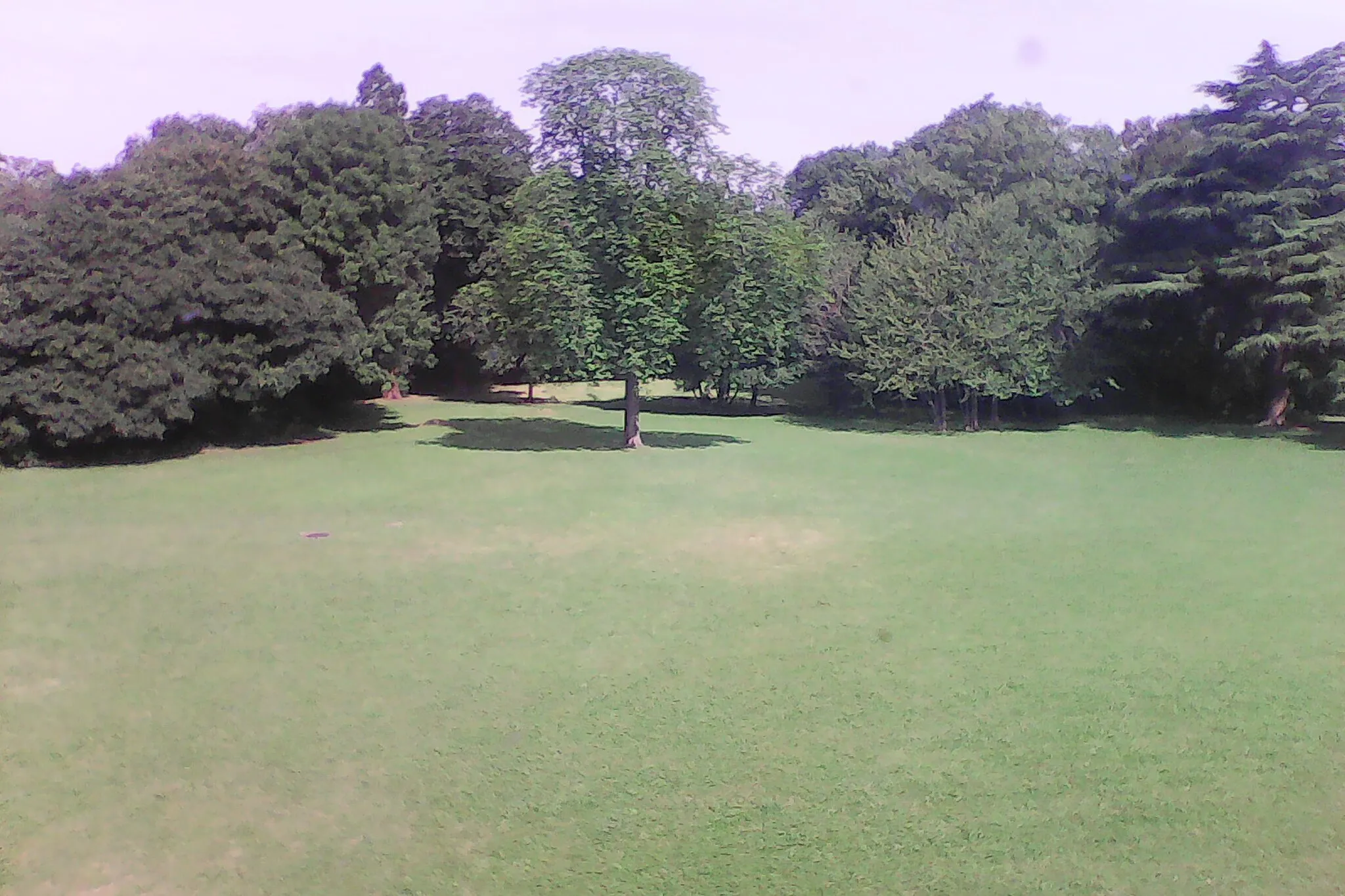 Photo showing: Parc de Villiers vu depuis la mezzanine de la médiathèque à Draveil, derrière le château de Villiers.