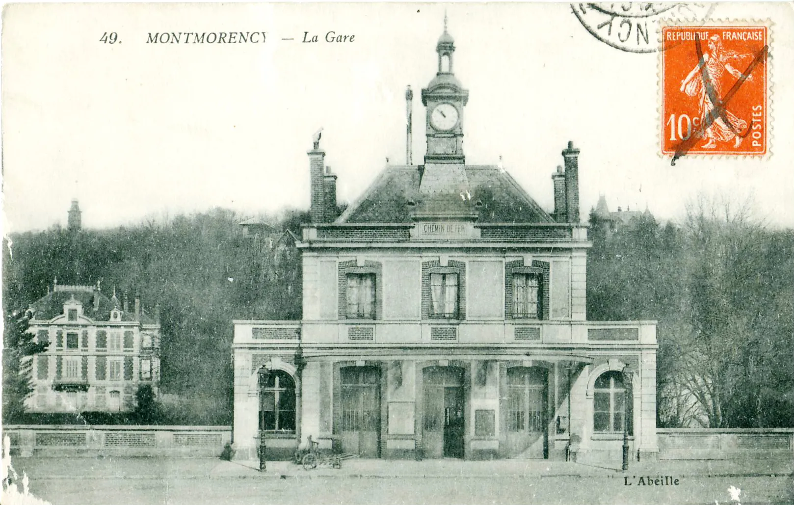 Photo showing: Carte postale ancienne éditée par Abeille, n°49 : MONTMORENCY - La Gare du Refoulons