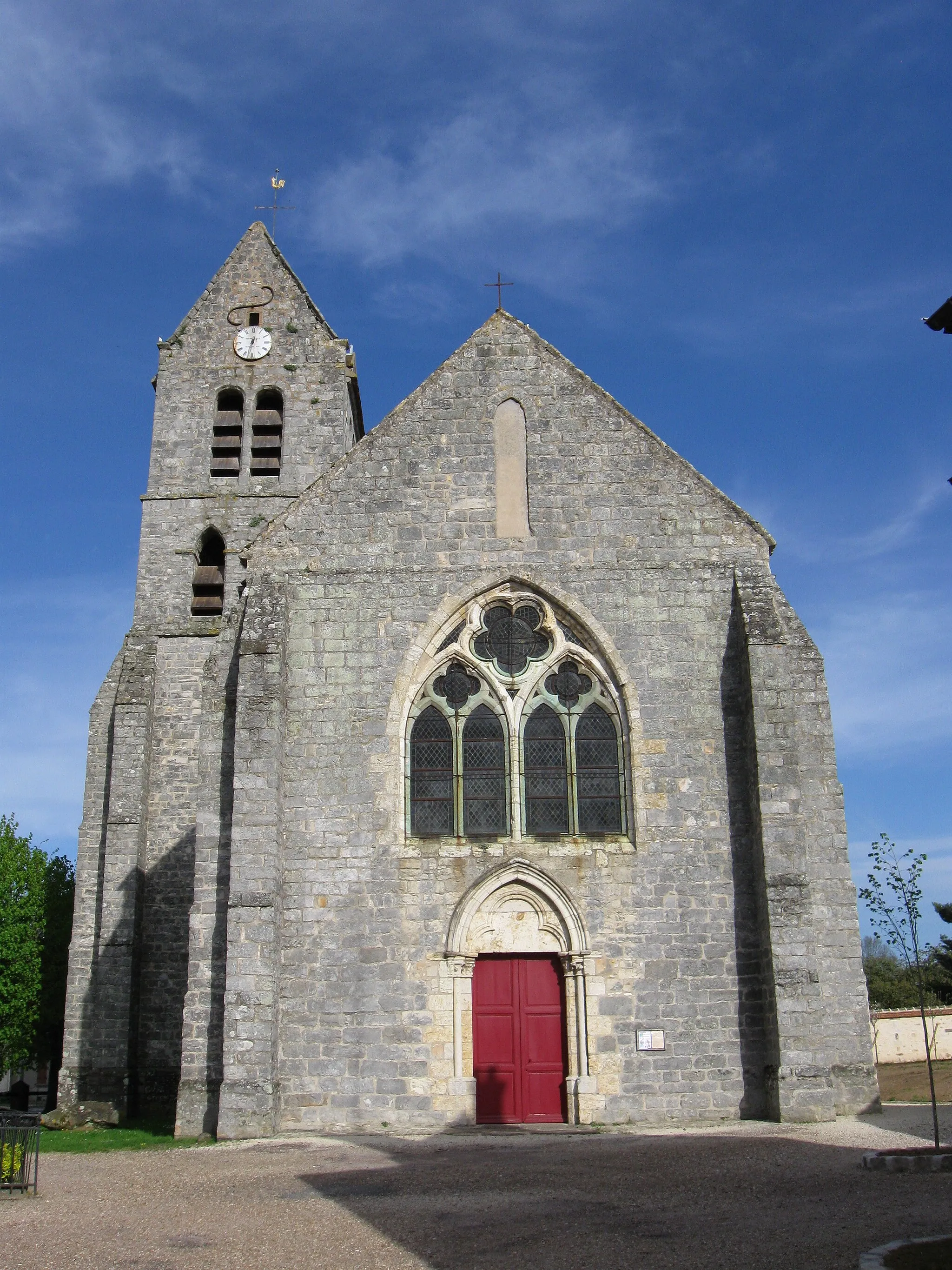 Photo showing: Église Saint-Étienne de Villiers-sous-Grez. (département de la Seine et Marne, région Île-de-France).