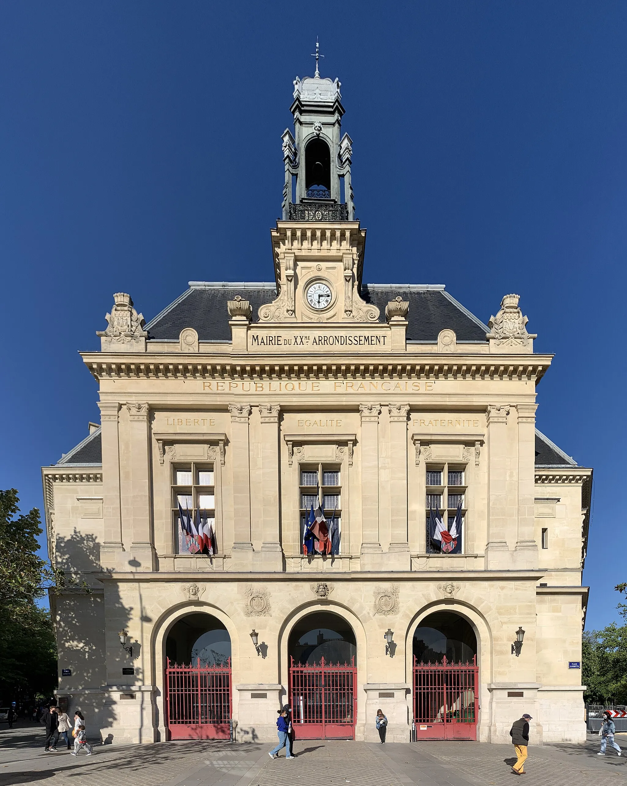 Photo showing: Mairie du XXe Arrondissement, Paris.