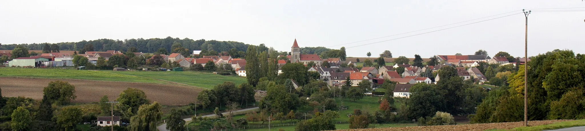 Photo showing: Panoramic view of Lucy-le-Bocage, Aisne, France.