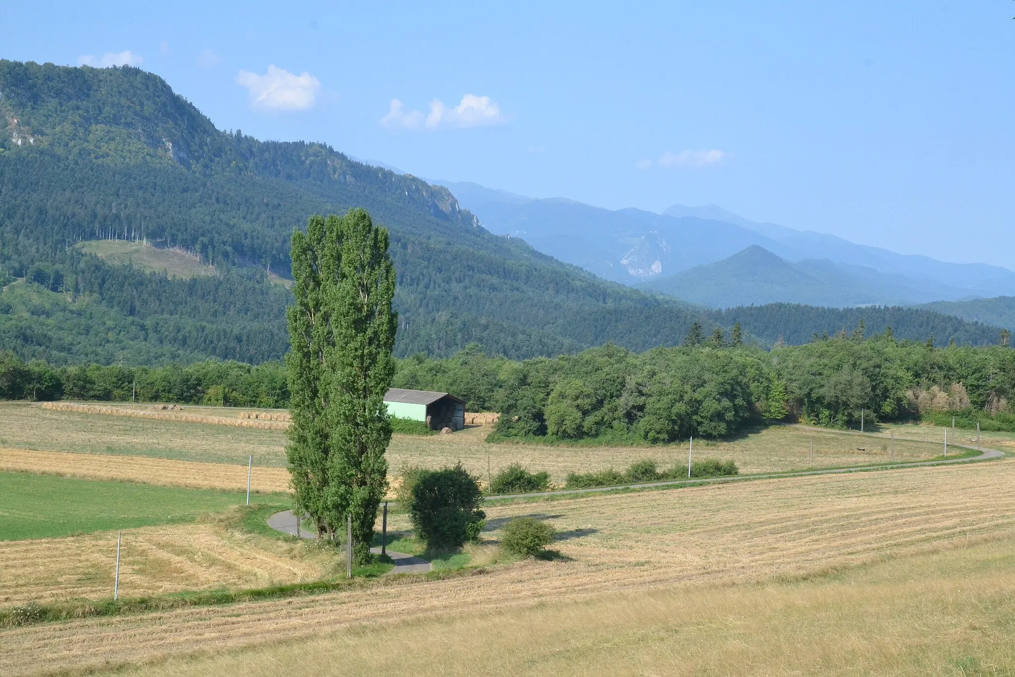 Photo showing: Contreforts du plateau de Sault, Rivel (Aude, France).