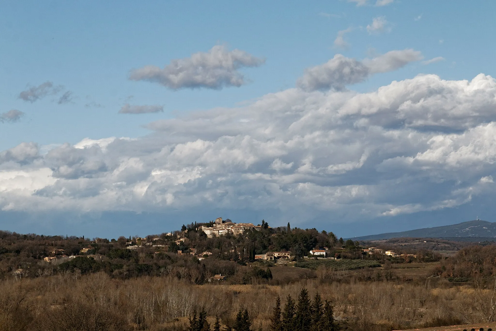 Photo showing: Cruviers-Lascours seen from Boucoiran.