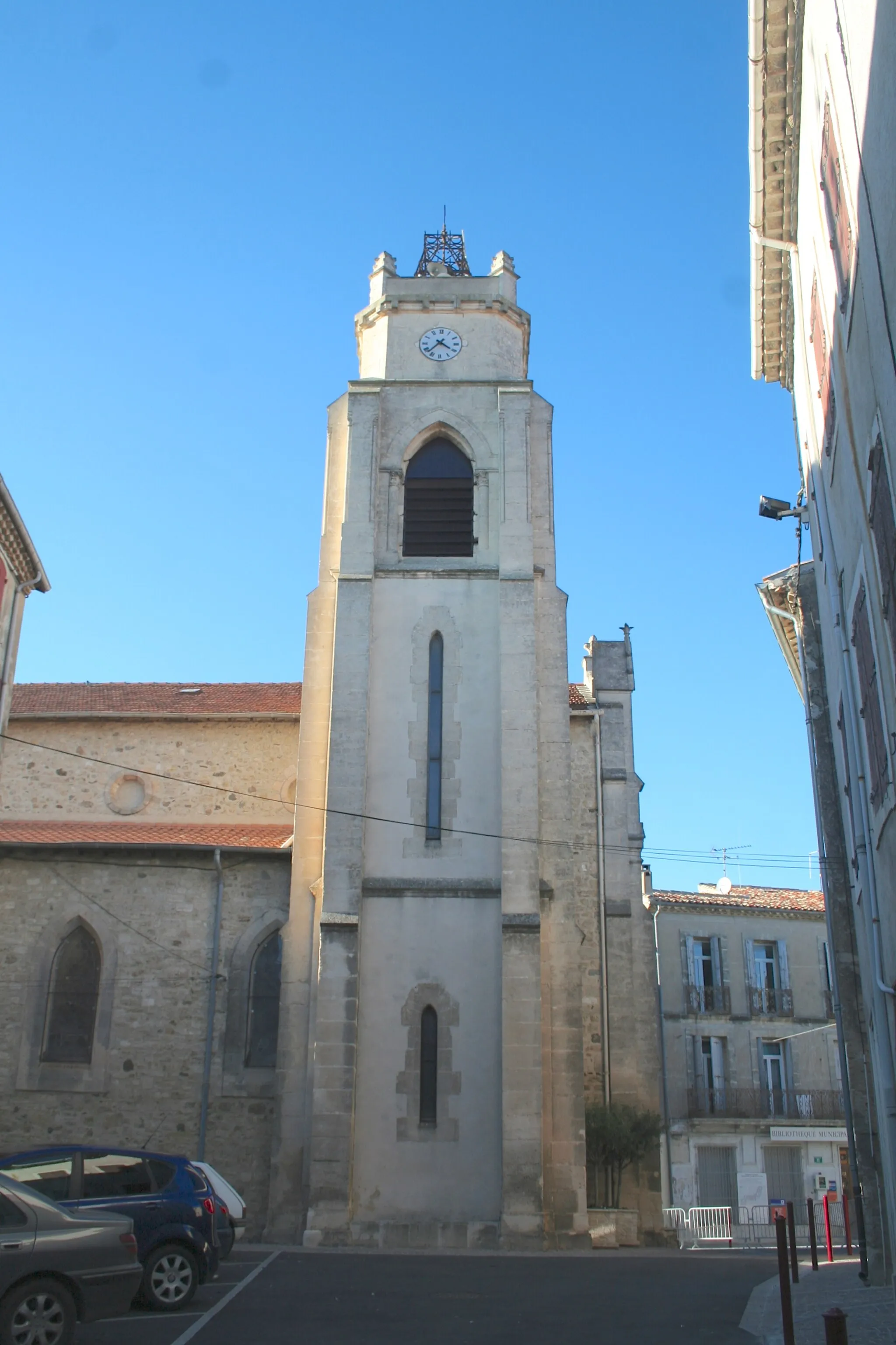 Photo showing: Autignac (Hérault) - clocher de l'église Saint-Martin.