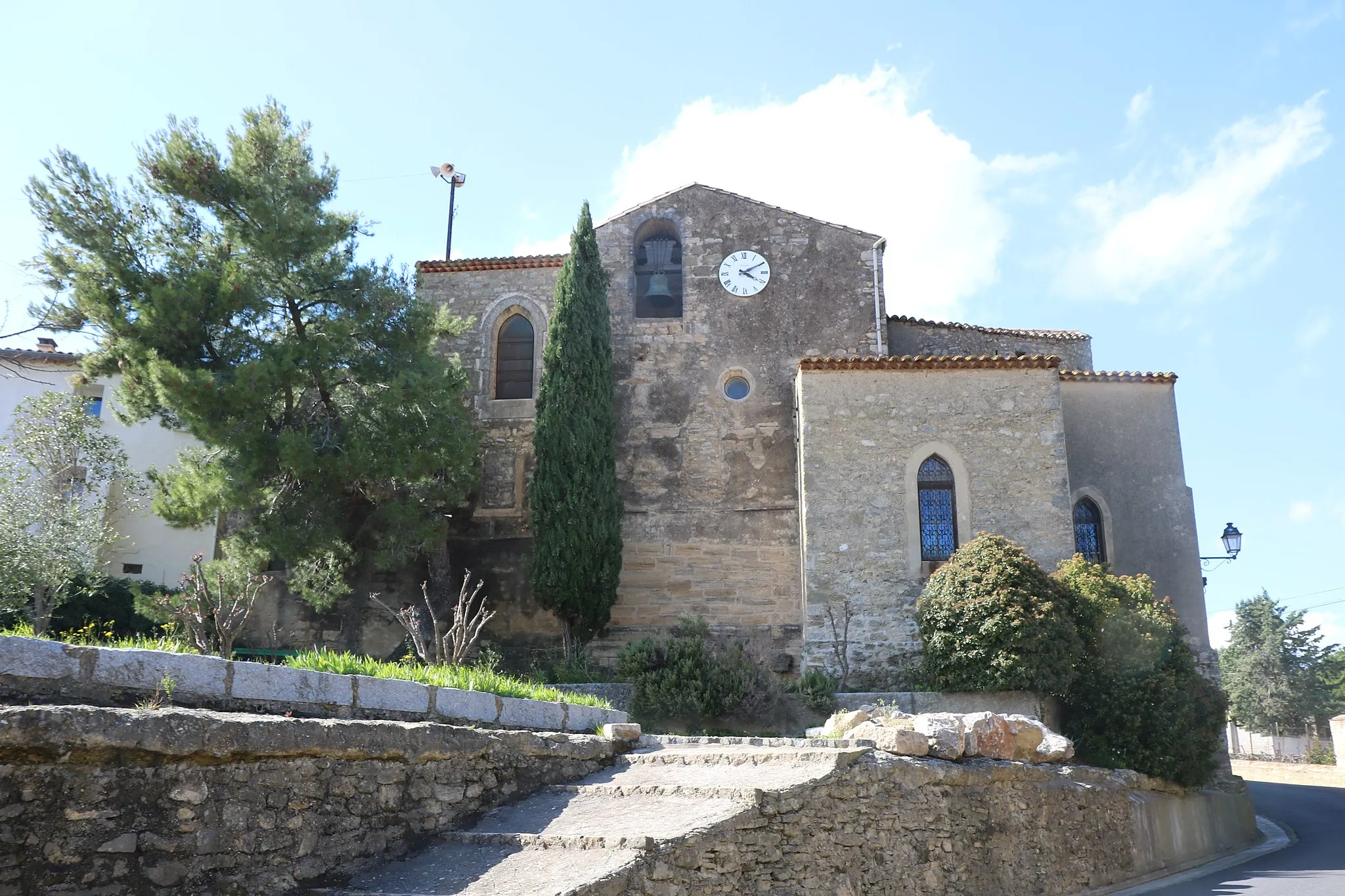 Photo showing: Coulobres (Hérault) - église Saint-Félix-de-Gérone - clocher