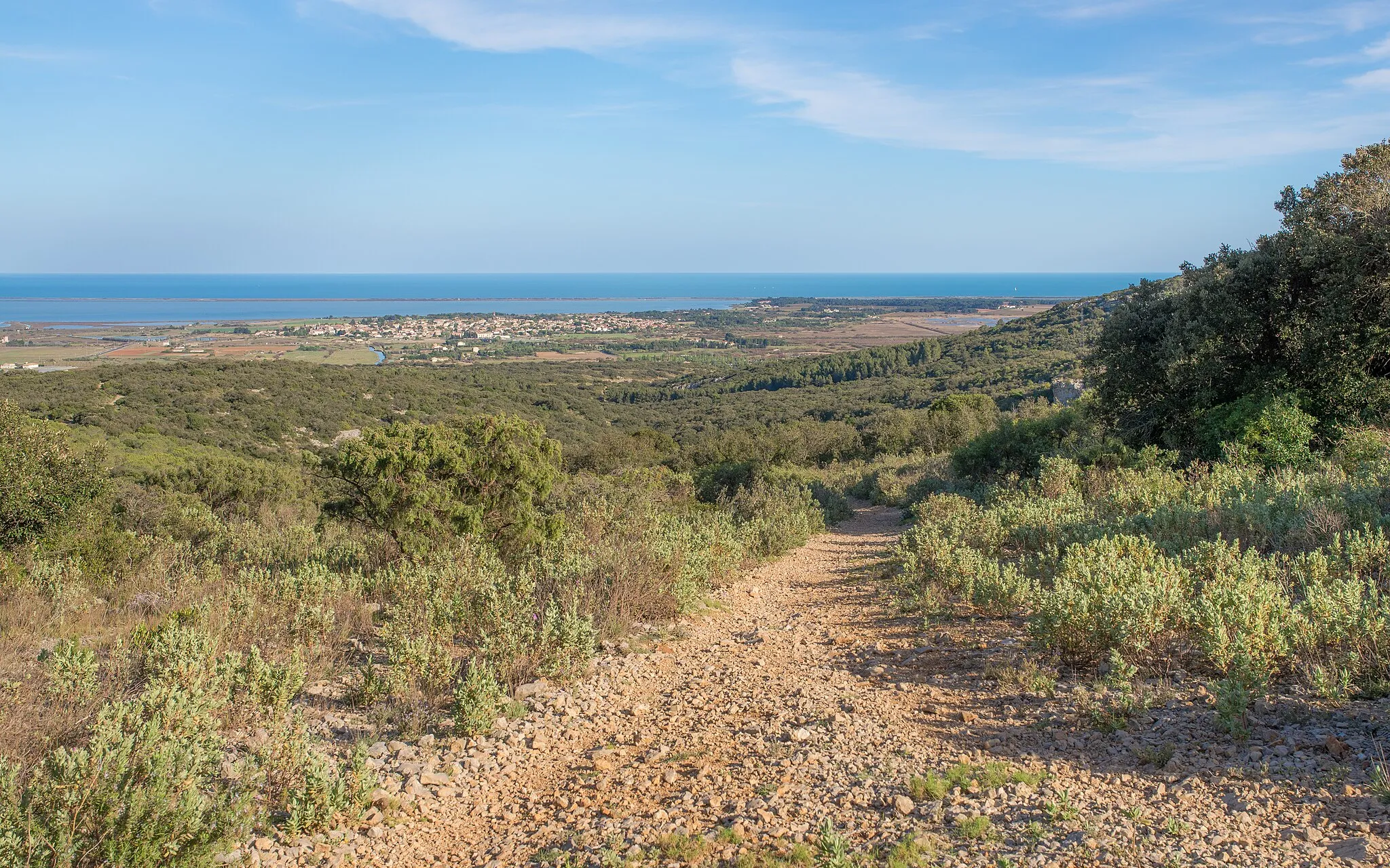 Photo showing: Vic-la-Gardiole from the Northwest on the La Gardiole Mountain in the commune of Fabrègues, Hérault, France.