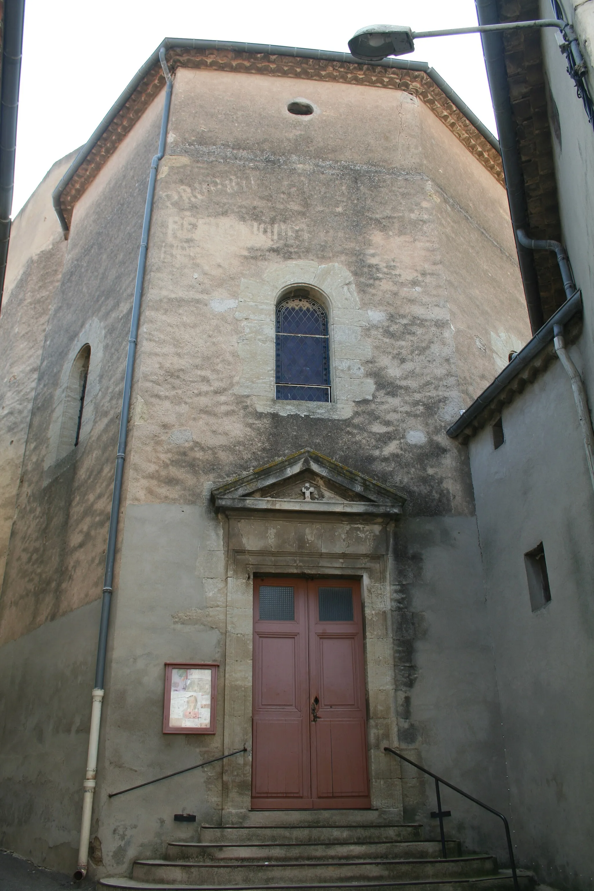 Photo showing: Maureilhan (Hérault) - église Saint-Baudile - portail
