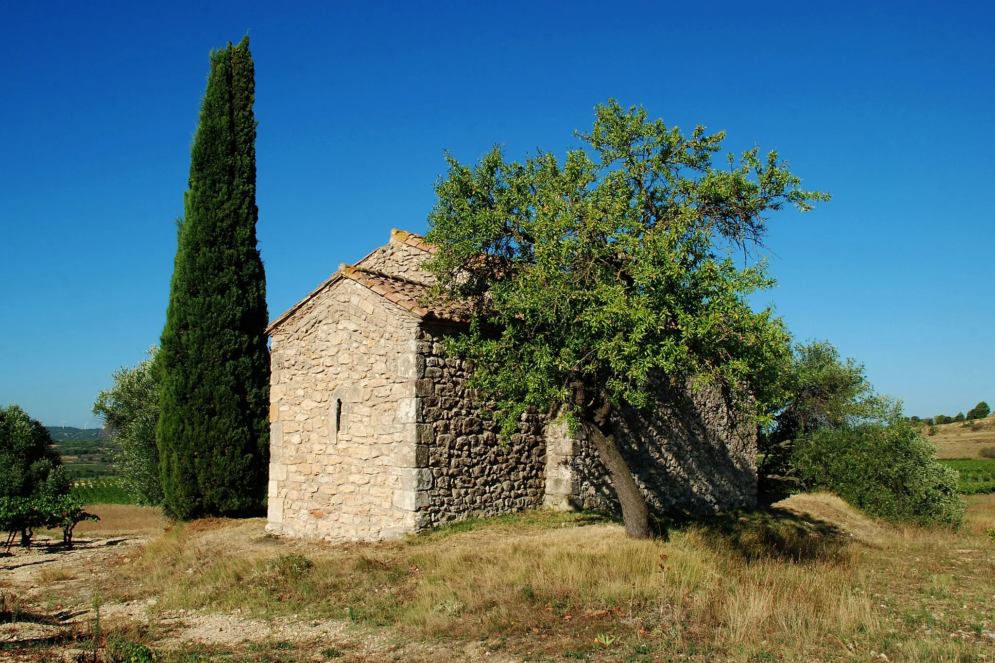 Photo showing: France - Languedoc - Aude - Moussan - chapelle Saint-Laurent (préroman).