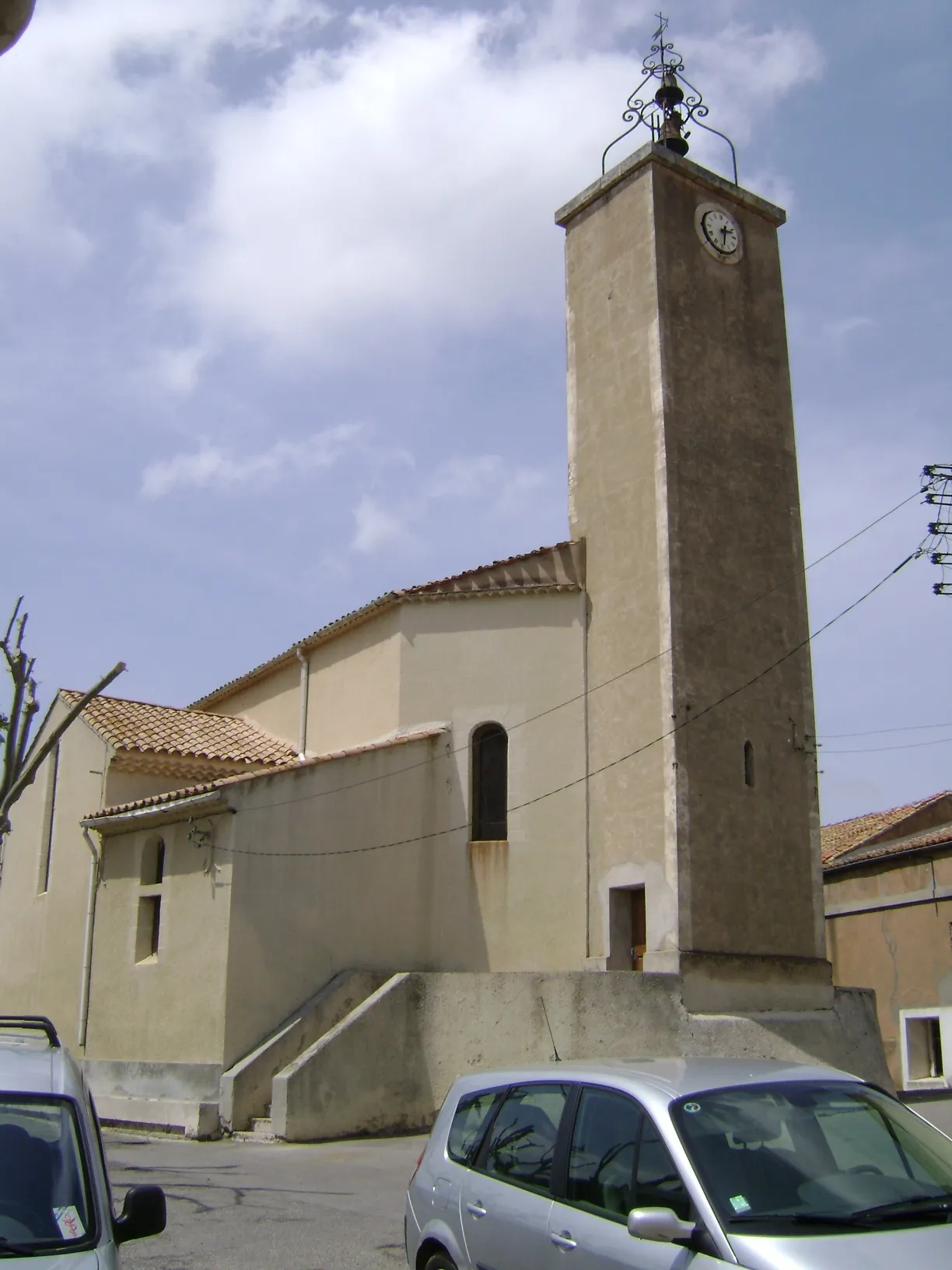 Photo showing: Church (12th century), Saint-André-de-Roquelongue, Aude, France