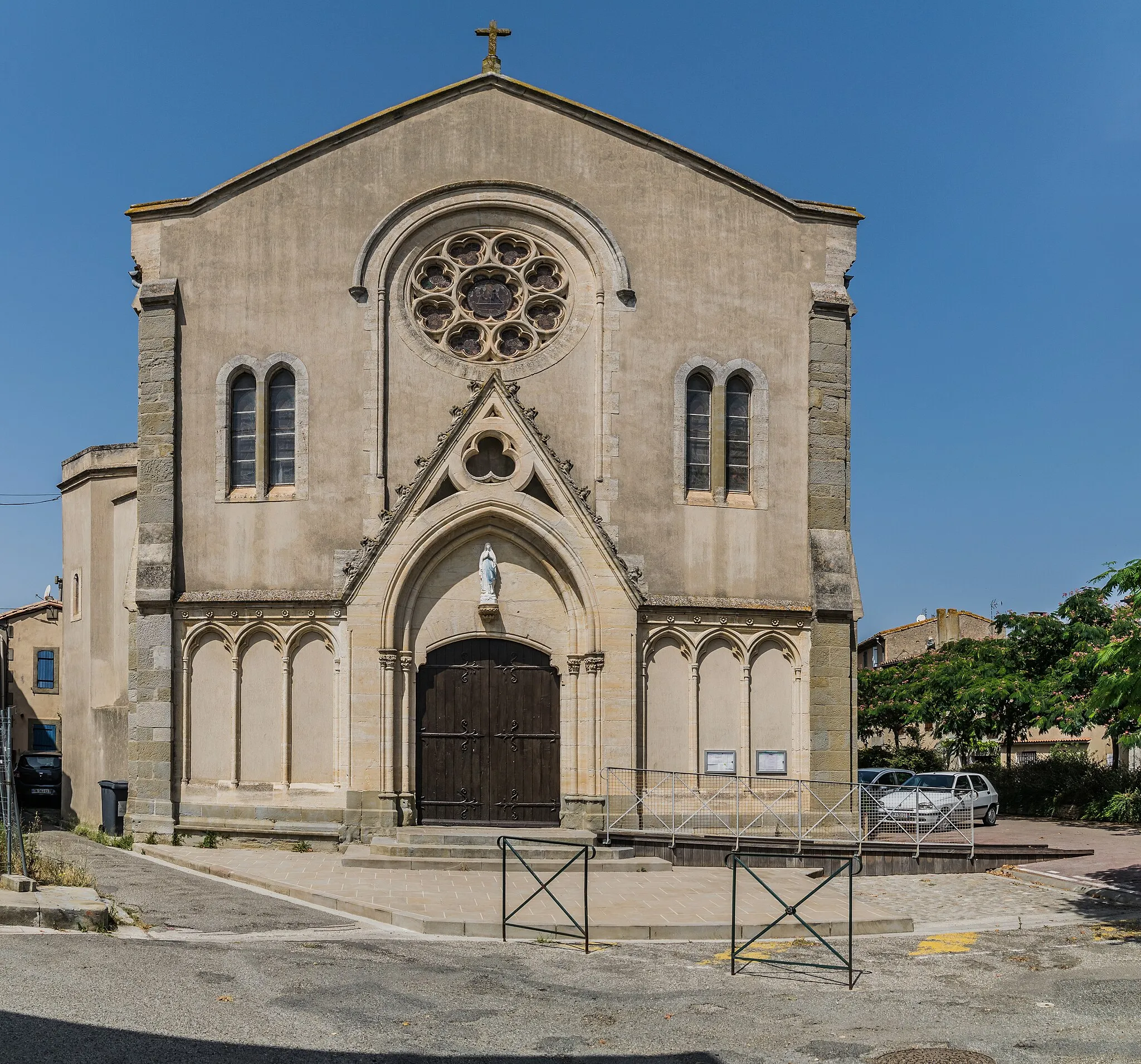 Photo showing: Church of Our Lady of Villegailhenc, Aude, France