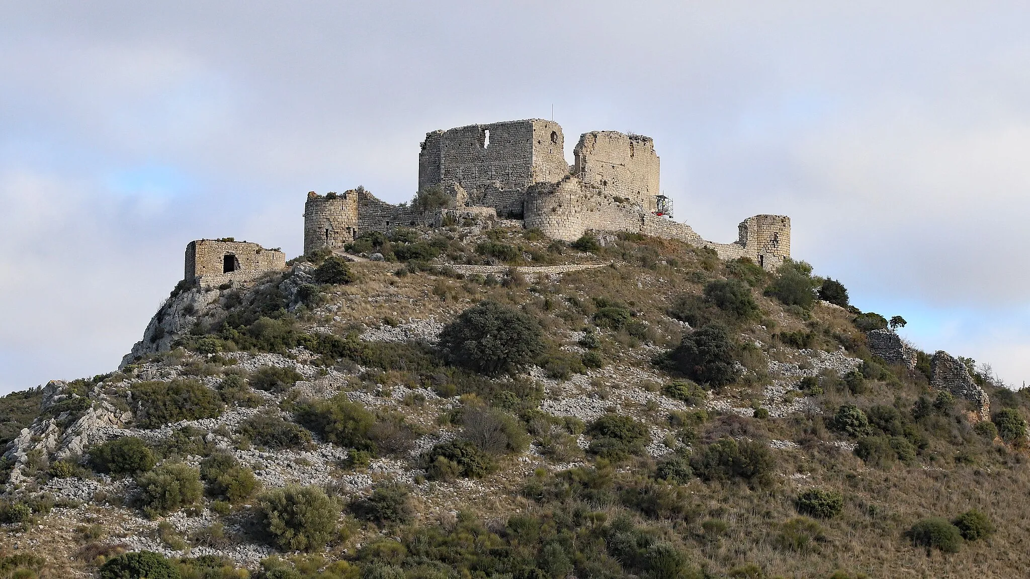 Photo showing: Janvier 2021, château d'Aguilar