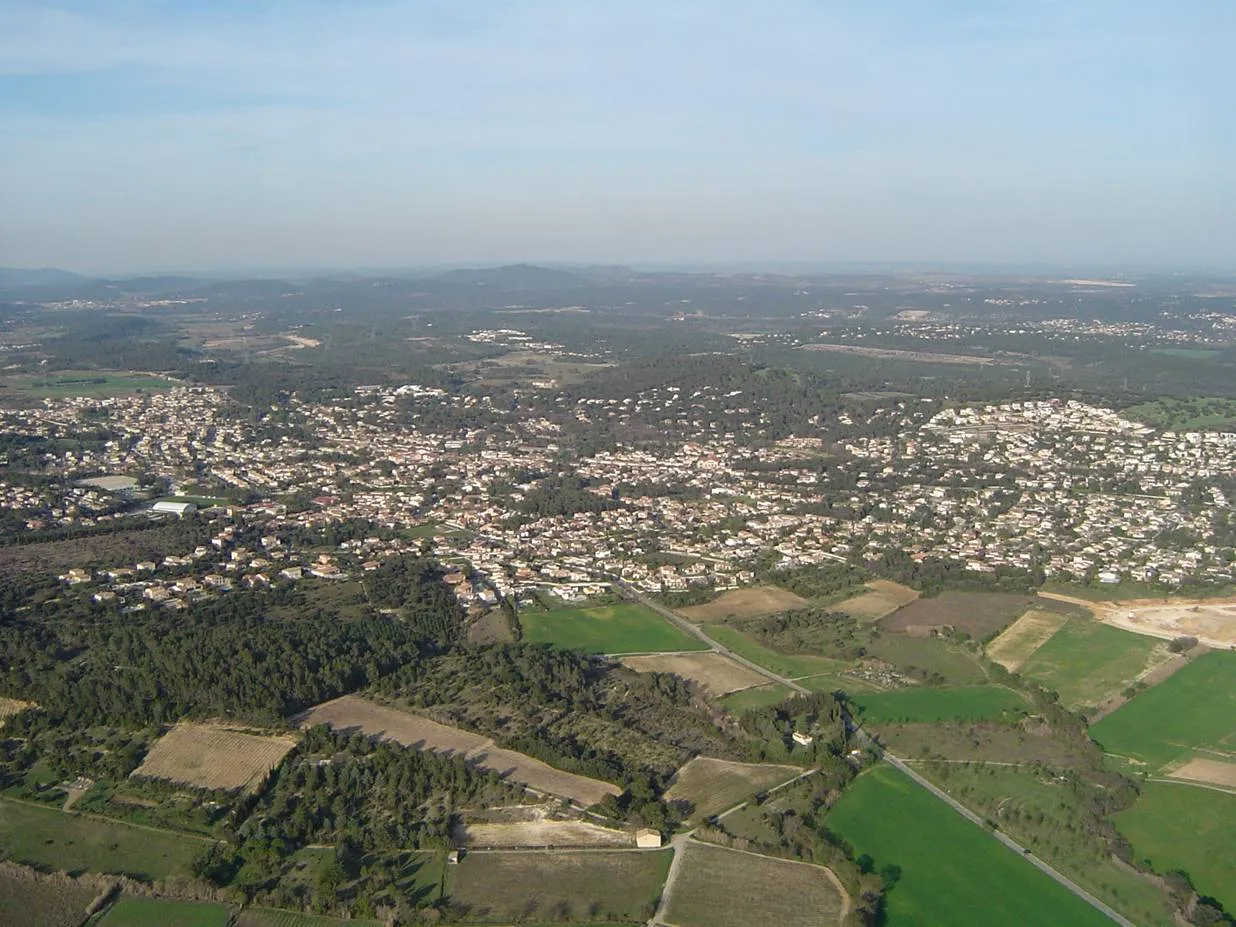 Photo showing: Vue aérienne de Saint Gély du fesc