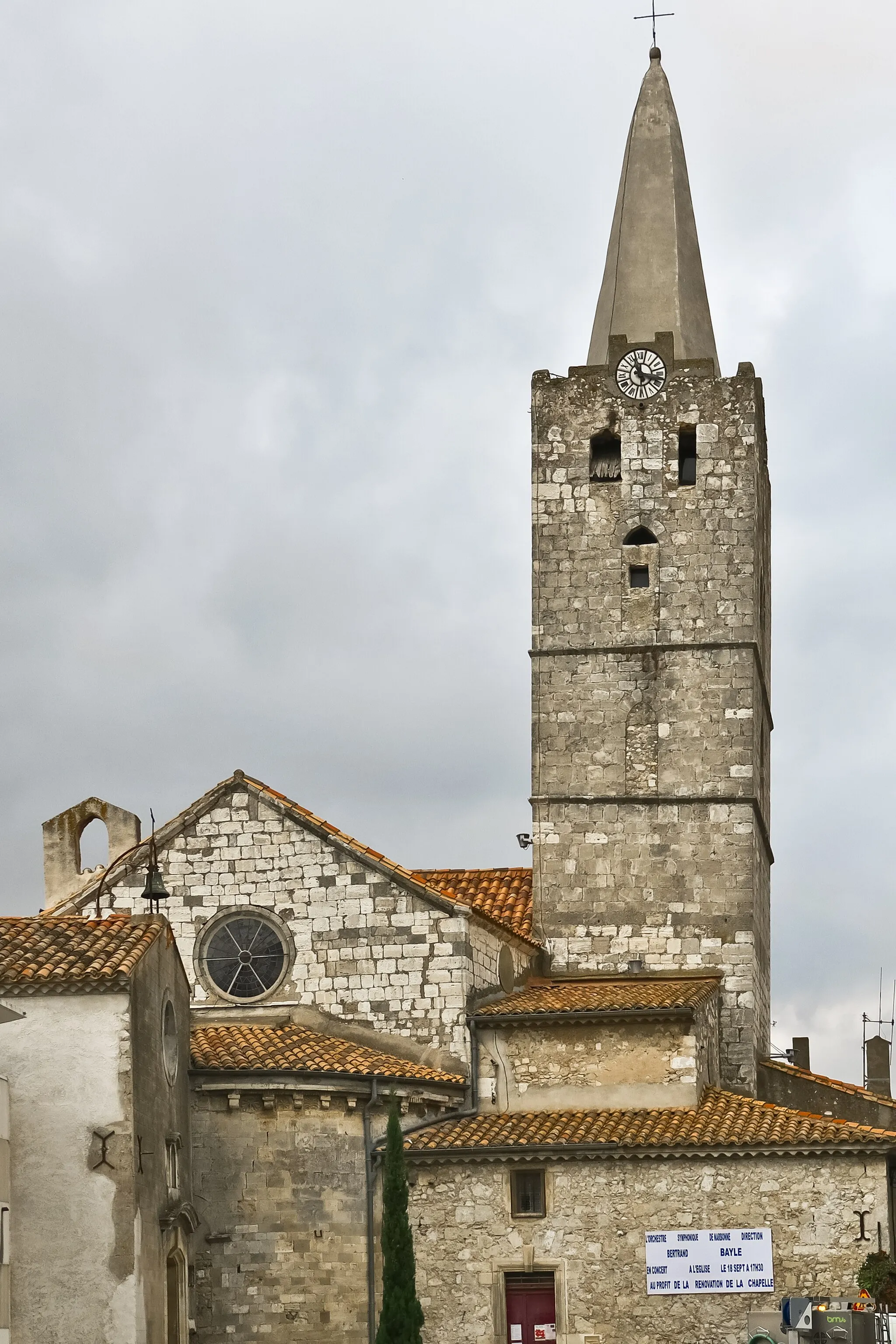 Photo showing: St-Martin church, Cuxac-d'Aude, France