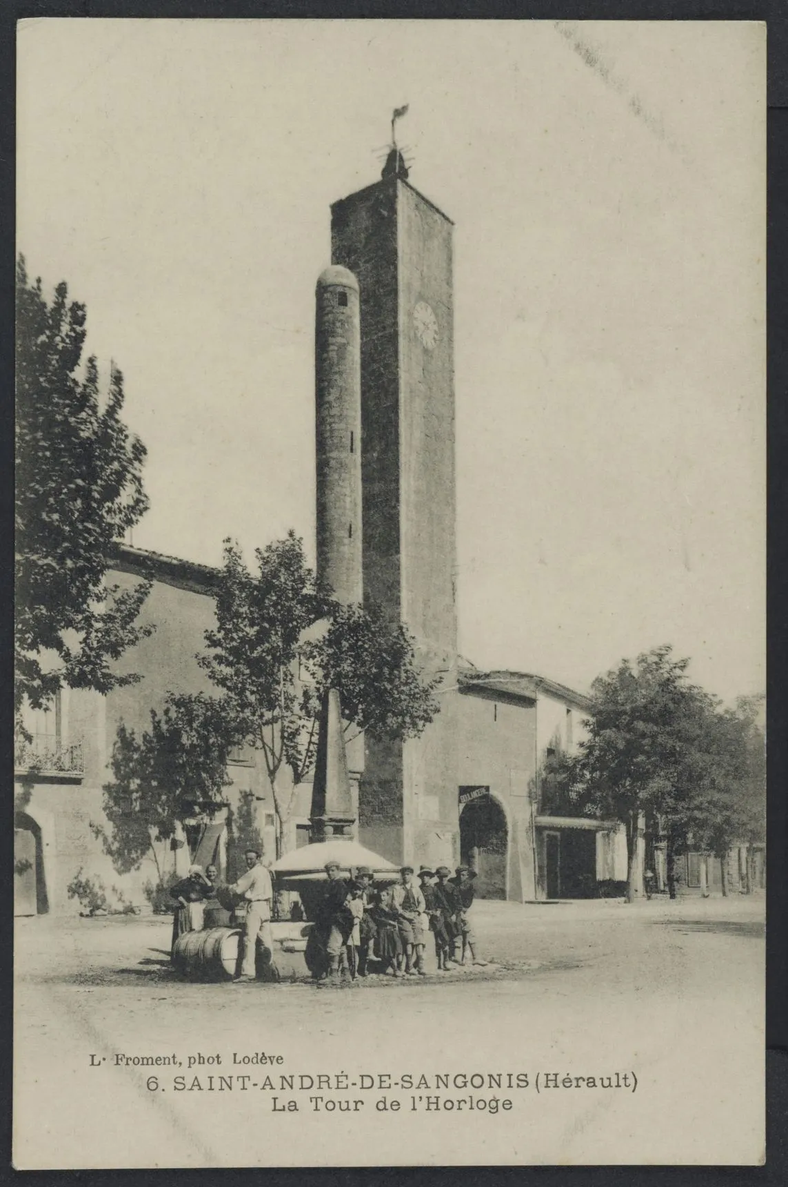 Photo showing: Saint-André-de-Sangonis. - La tour de l'horloge : carte postale.