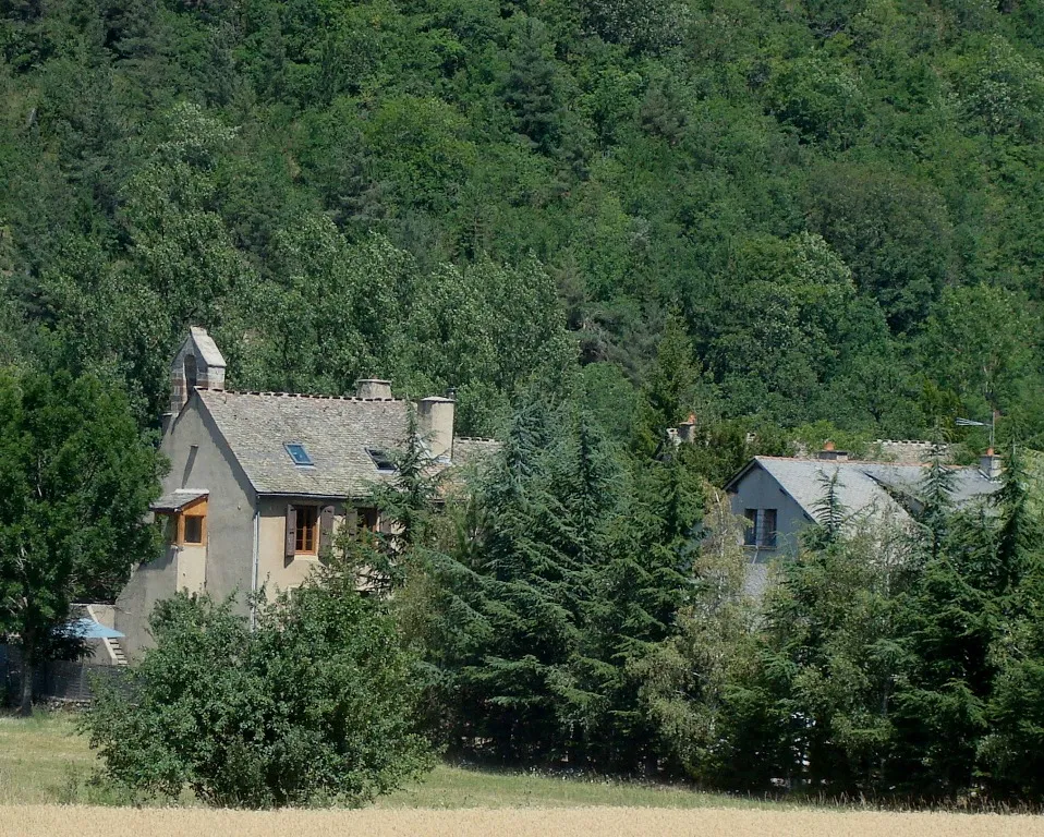Photo showing: Toits en lauzes des maisons de Chadenet en Lozère