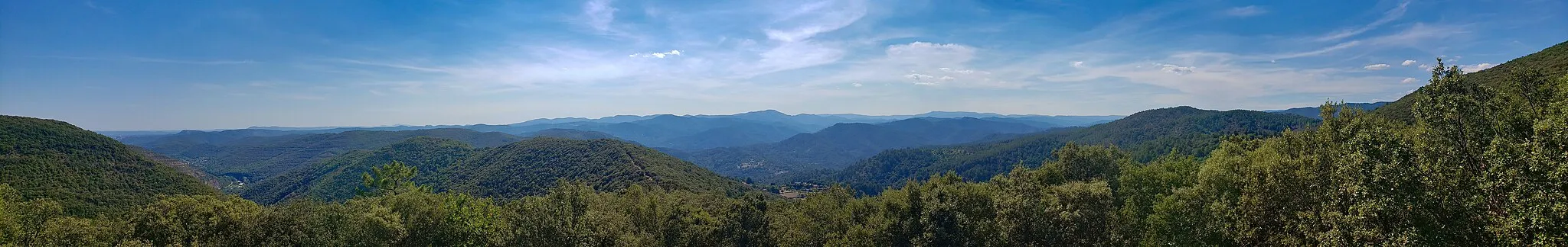 Photo showing: The Cévennes seen from the orientation table at the col d'Uglas