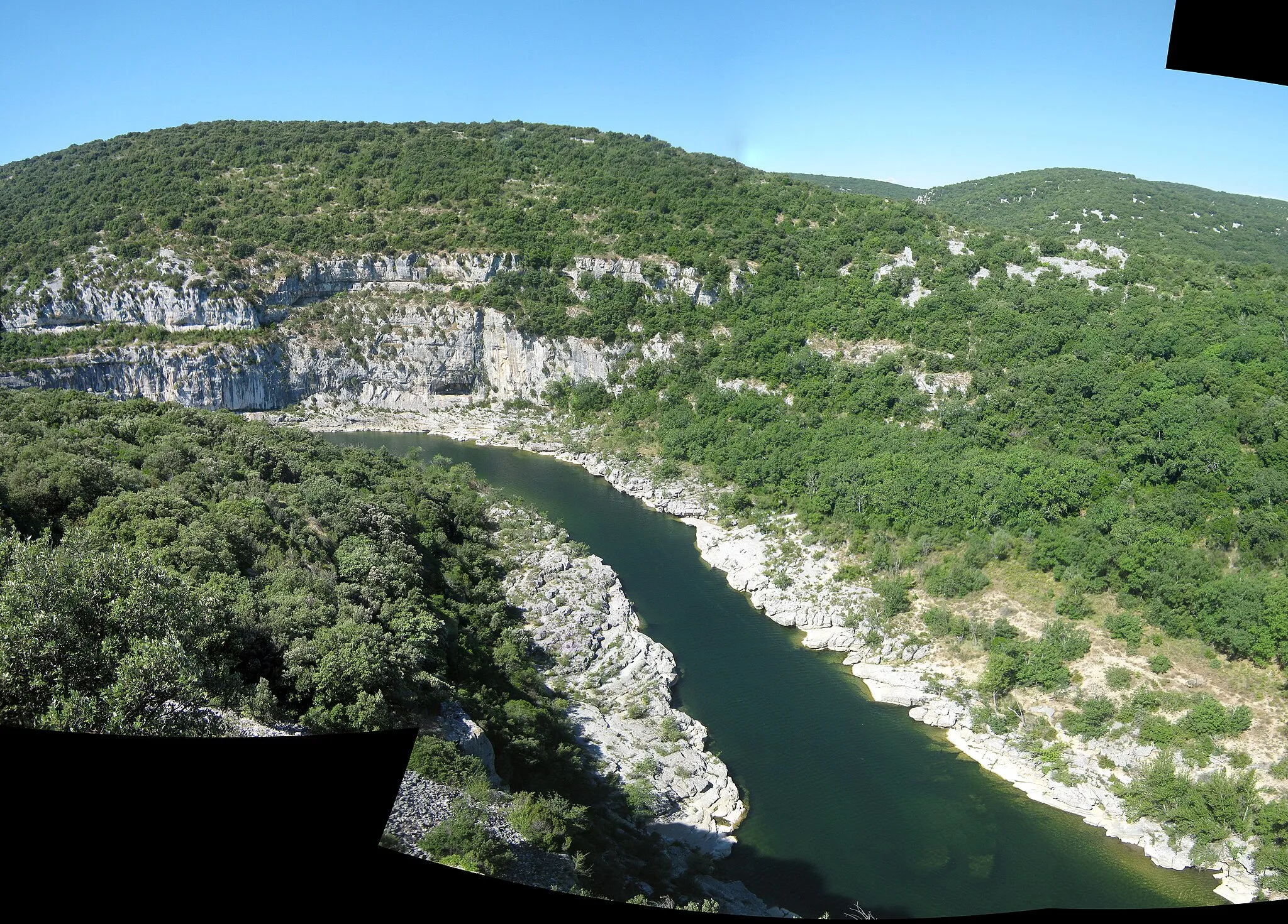 Photo showing: Montage multiphotos des gorges de l'Ardèche