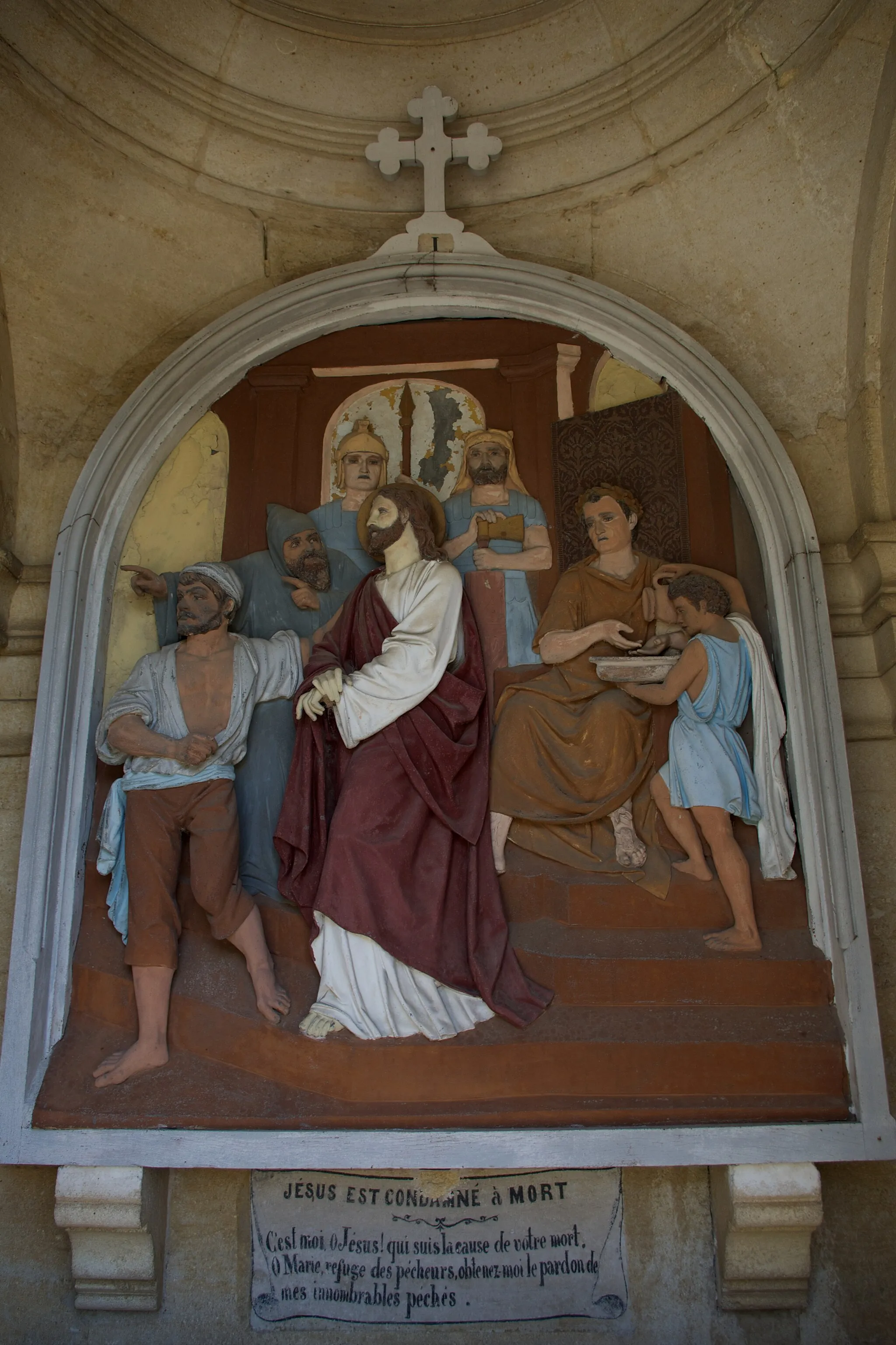 Photo showing: Jésus est condamné à mort