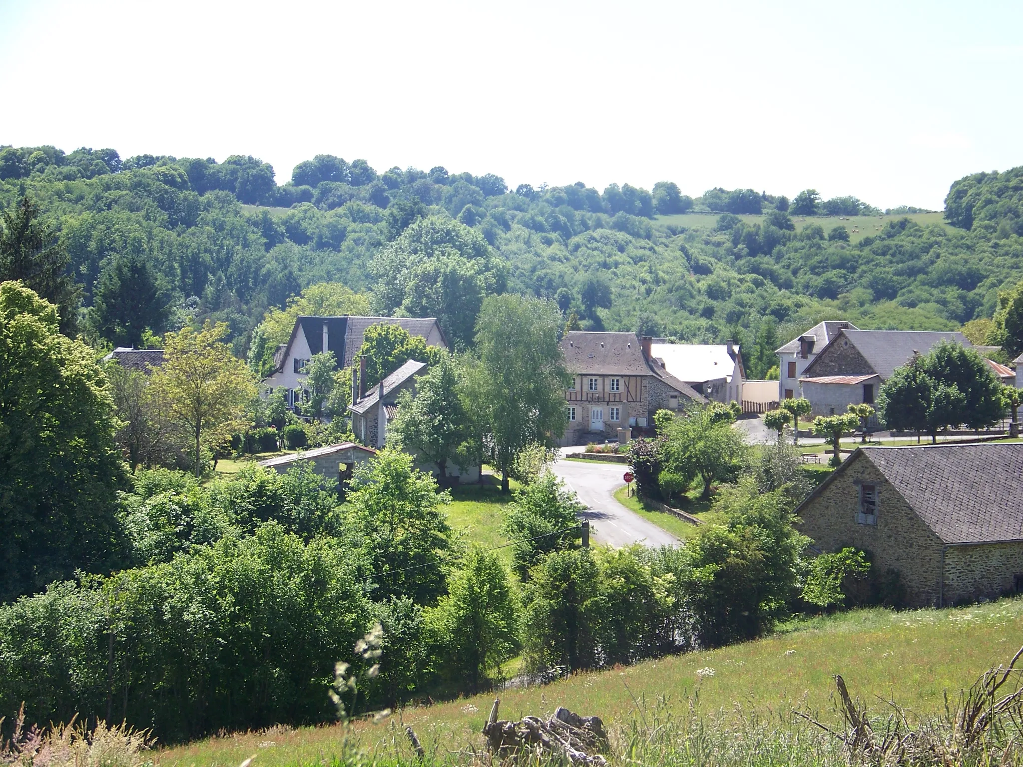 Photo showing: Vue du bourg d'Espartignac