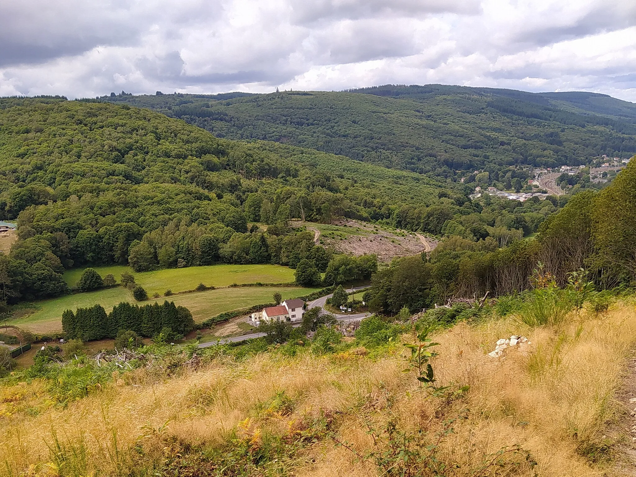 Photo showing: Saint-Sulpice-Laurière : Col de la Roche, Bois des Échelles, gare SNCF