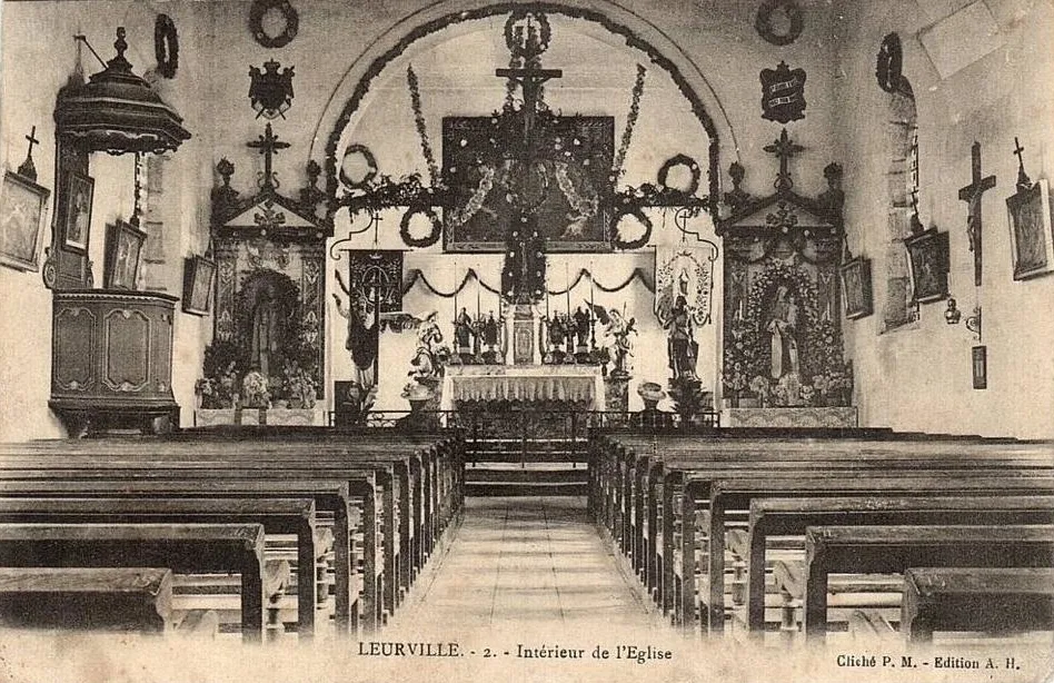Photo showing: Carte postale de l'église vers 1910