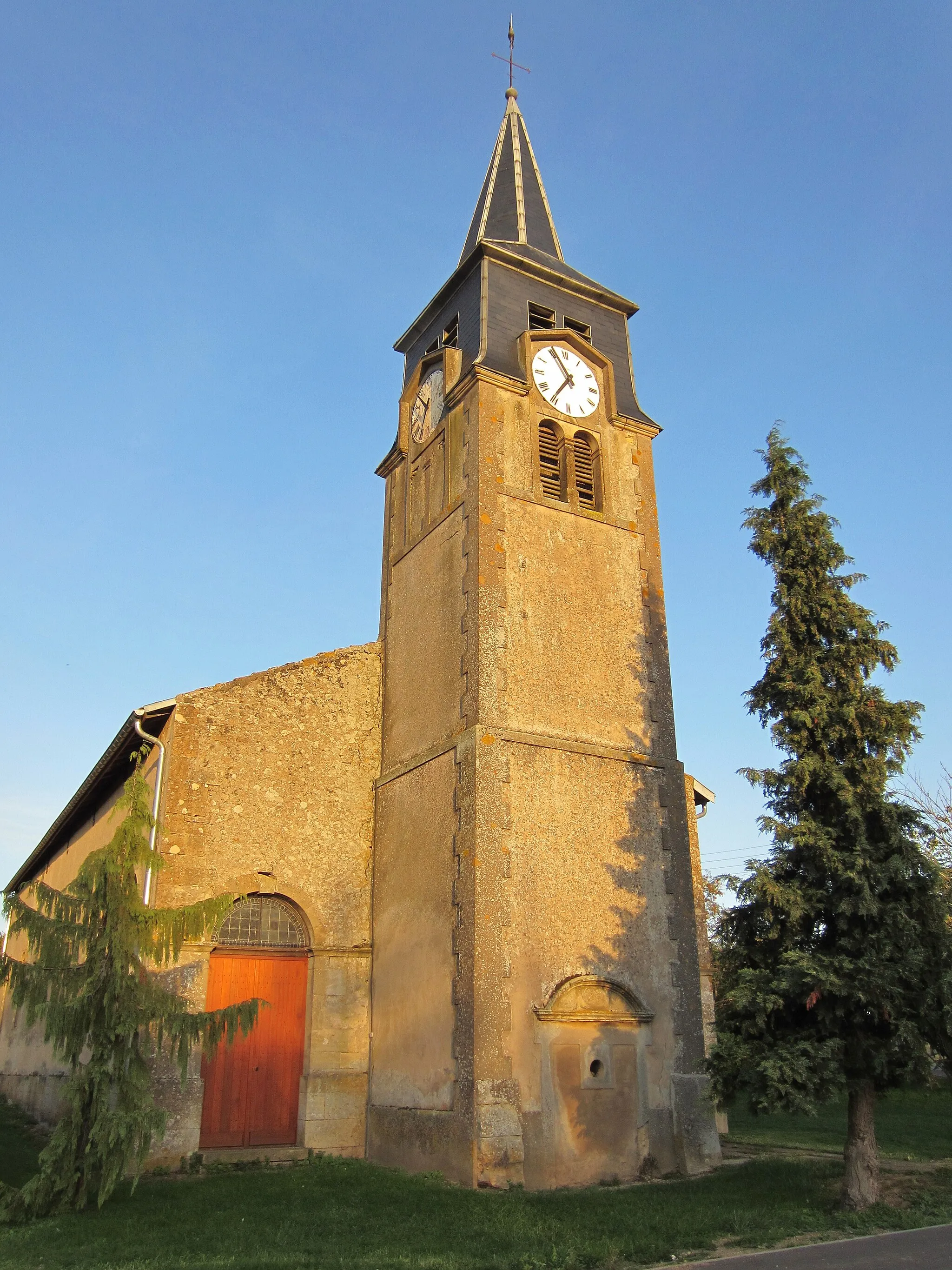 Photo showing: DescriptionEglise Gondrecourt.jpg

eglise saint Sebastien Gondrecourt
Date

23 September 2011
Source

mon appareil photo
Author

Aimelaime
Permission (Reusing this file)

Public domainPublic domainfalsefalse

I, the copyright holder of this work, release this work into the public domain. This applies worldwide. In some countries this may not be legally possible; if so: I grant anyone the right to use this work for any purpose, without any conditions, unless such conditions are required by law.