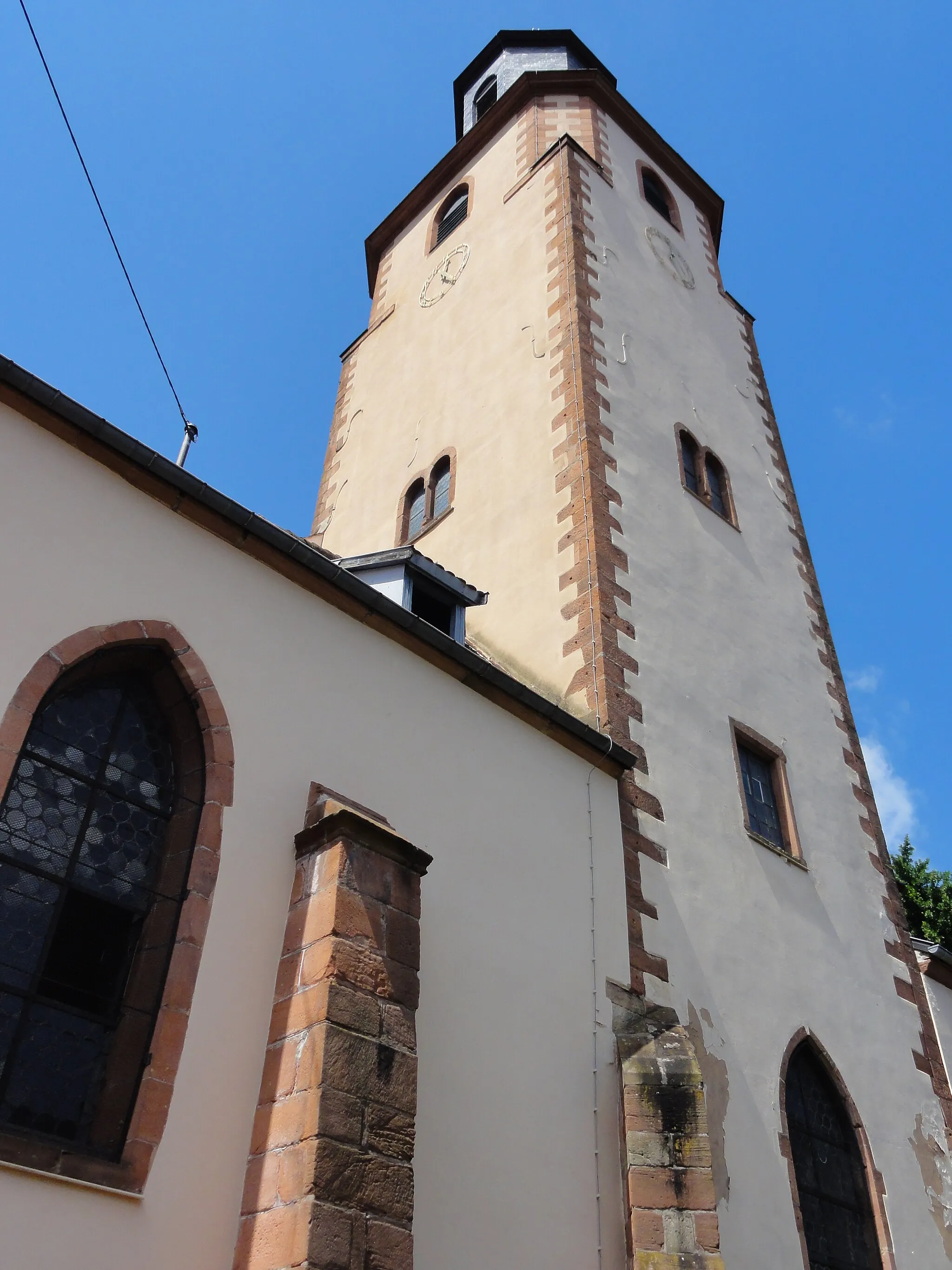 Photo showing: Alsace, Bas-Rhin, Église protestante de Bouxwiller (PA00084645, IA67009578).