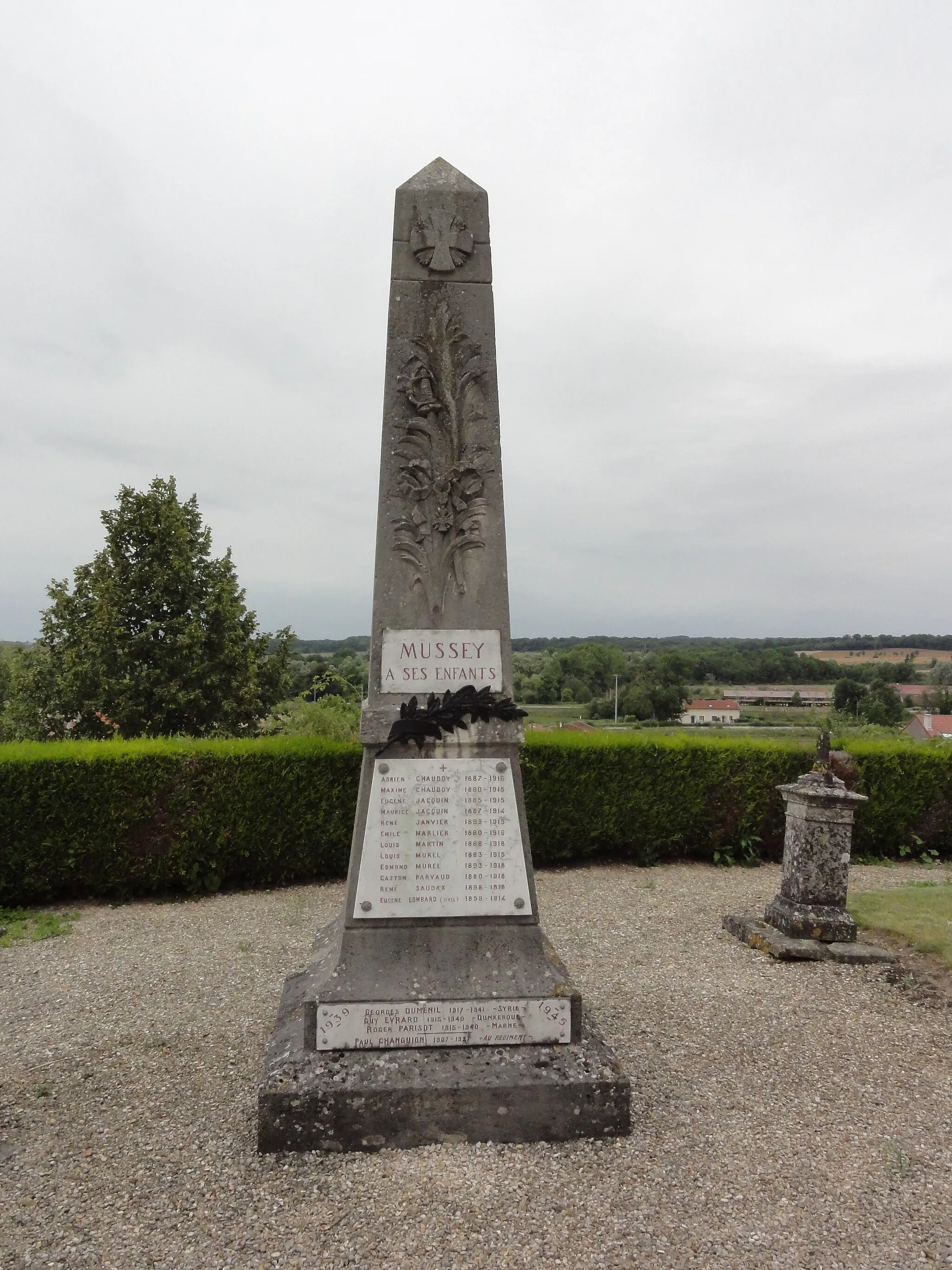 Photo showing: Val-d'Ornain (Meuse) Mussey, monument aux morts