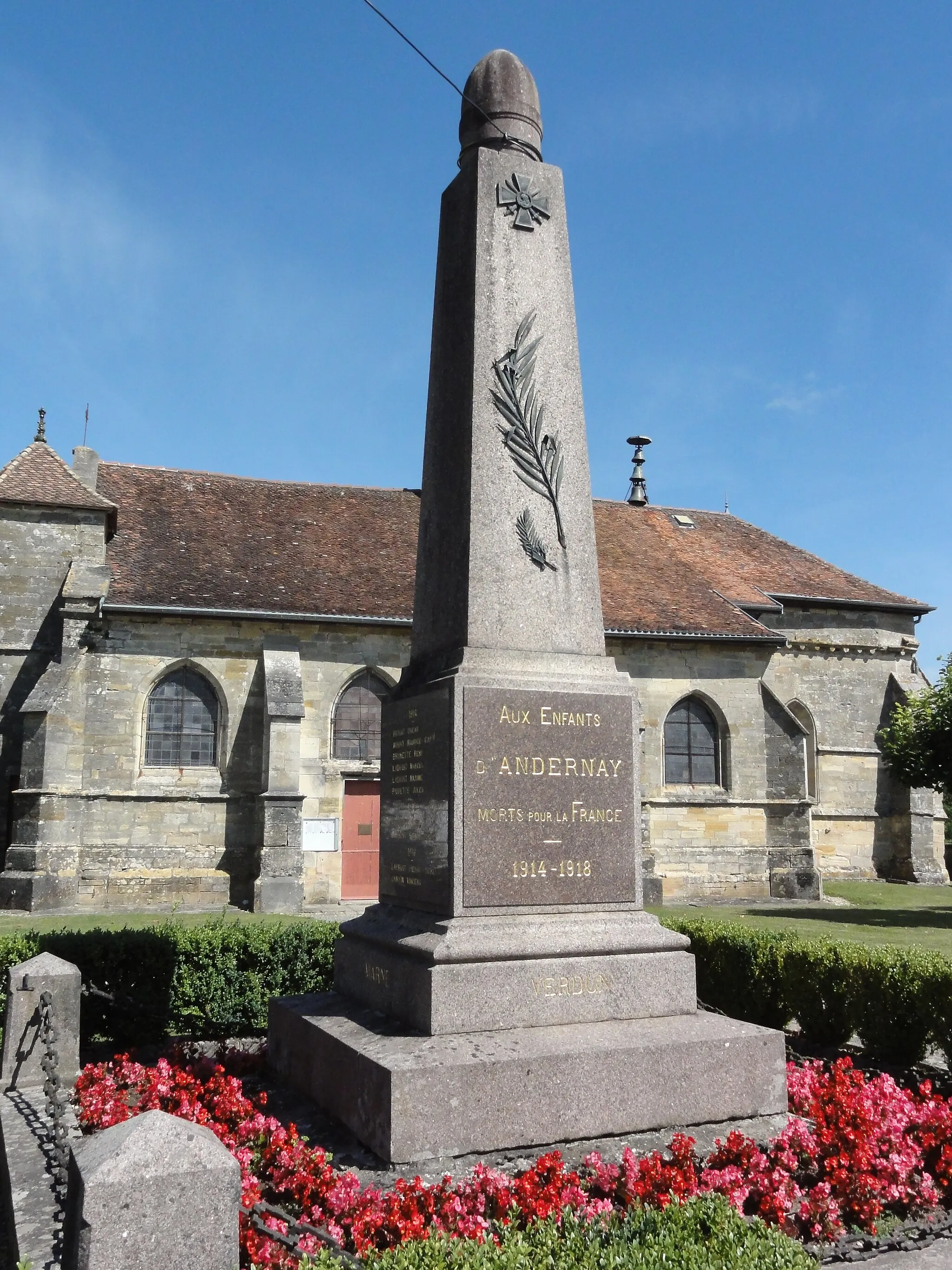 Photo showing: Andernay (Meuse) monument aux morts