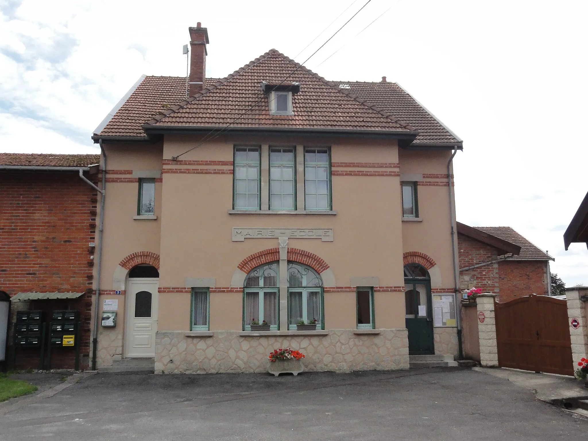 Photo showing: Remennecourt (Meuse) mairie-école