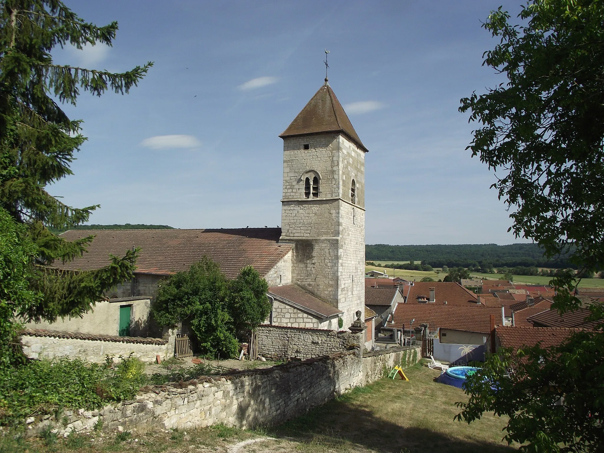 Photo showing: Église Saint-Grégoire-le-Grand à Pagny-la-Blanche-Côte (le clocher)