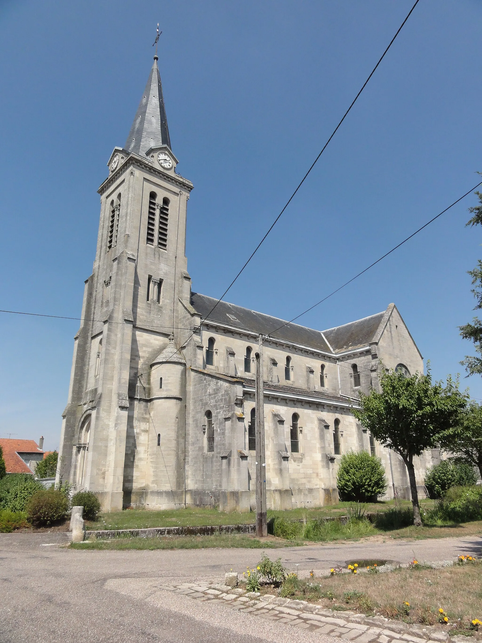 Photo showing: Mécrin (Meuse) église Saint-Evre extérieur