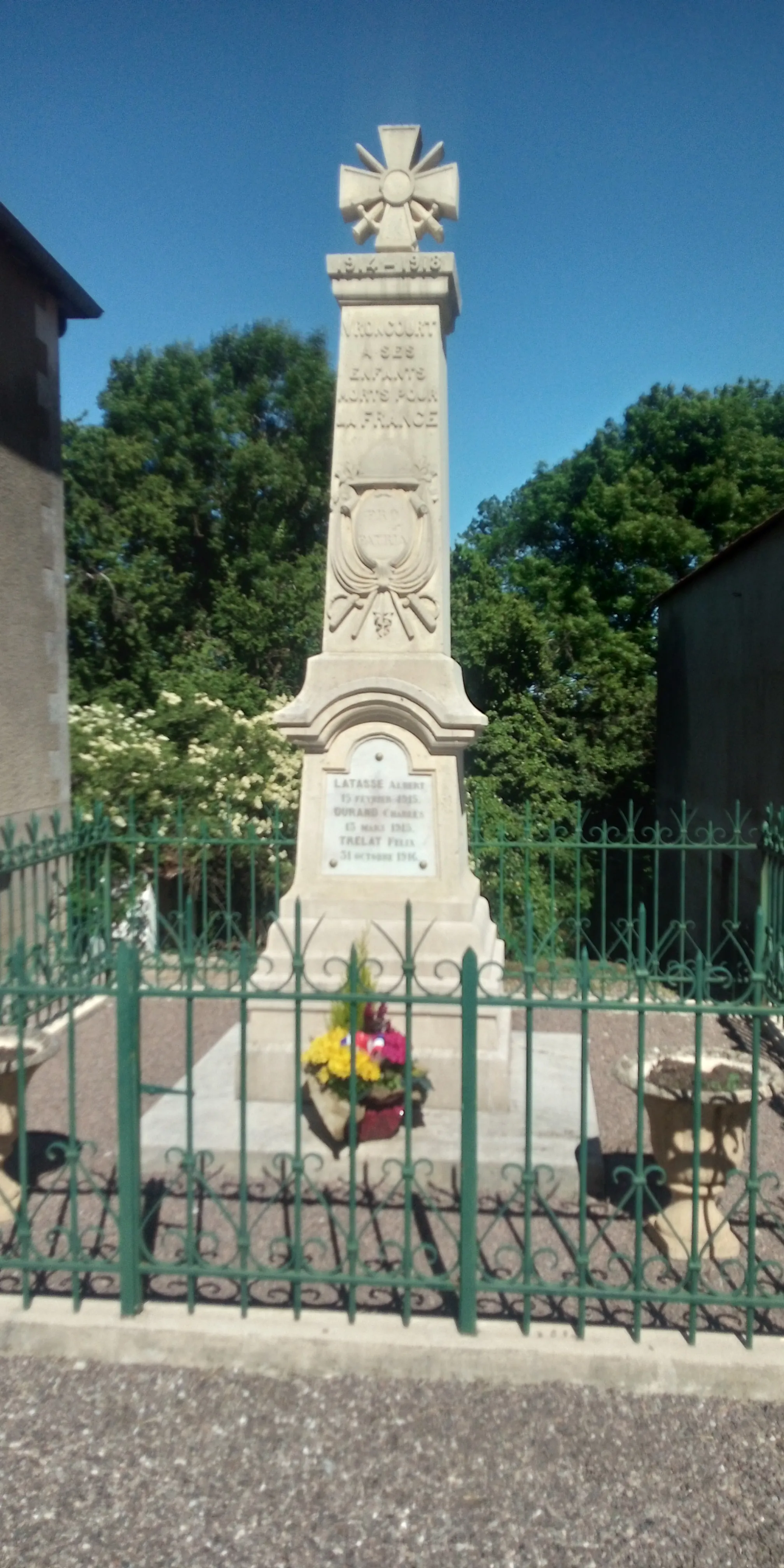 Photo showing: Vroncourt-la-côté - Monument aux morts de la première guerre mondiale