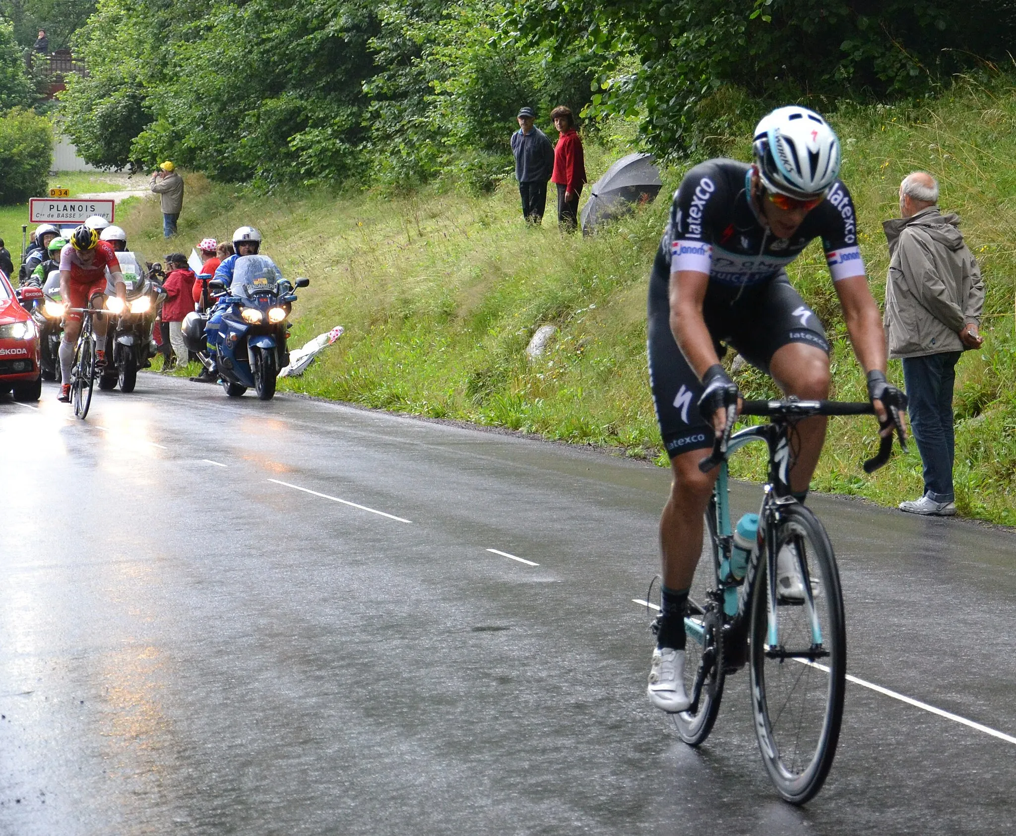 Photo showing: Niki Terpstra dans la montée du col de la Croix des Moinats.