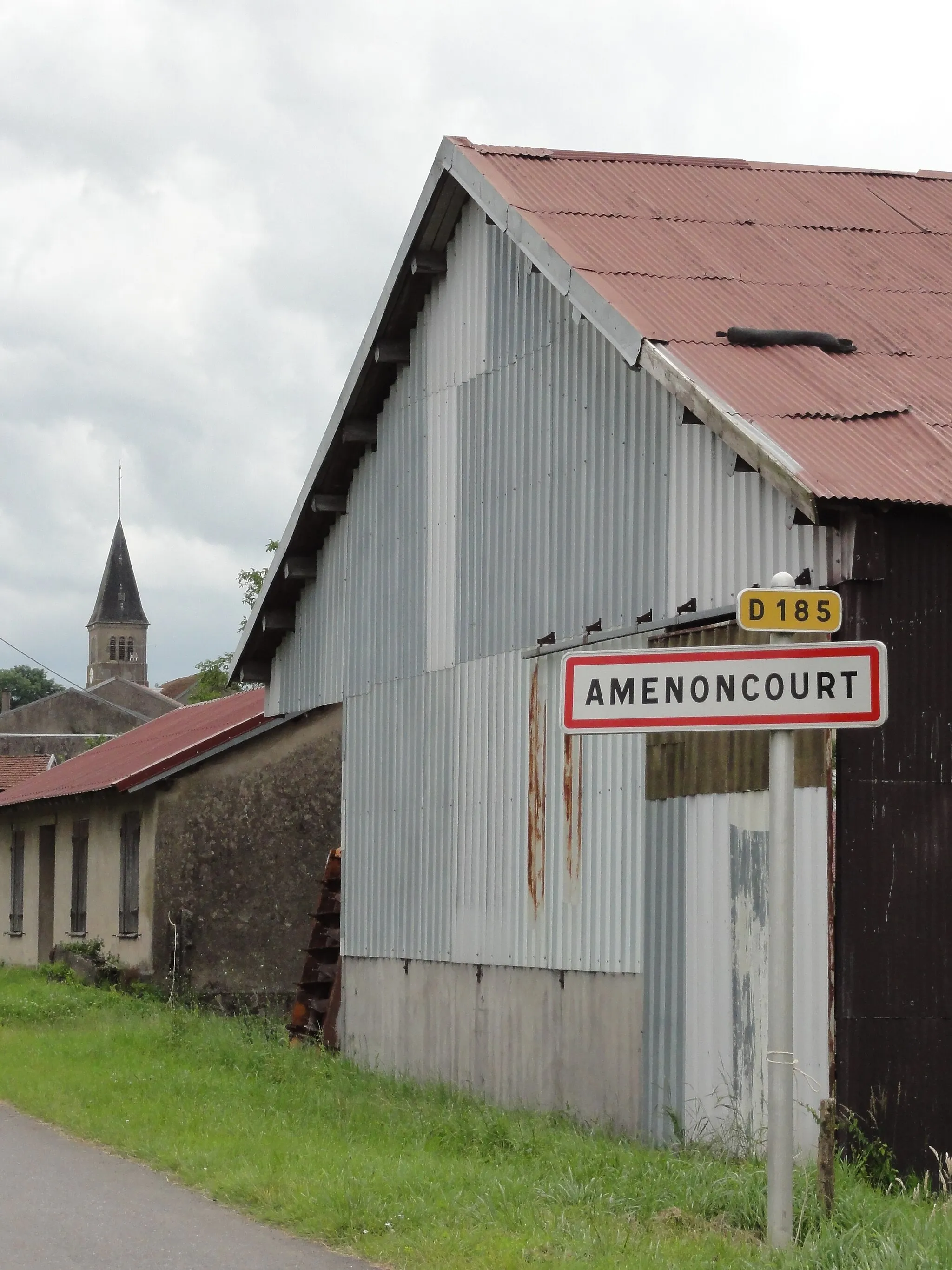 Photo showing: Amenoncourt (M-et-M) city limit sign