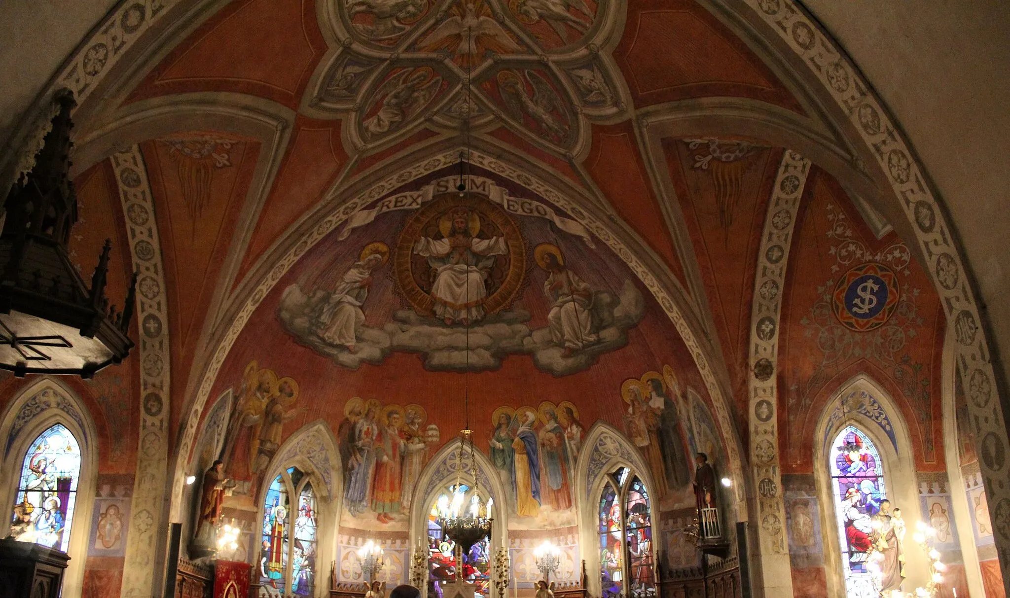 Photo showing: Choeur vouté et croisée du transept de l'église Saint-Laurent de Rouvrois-sur-Meuse. Duilio Donzelli. 1931.