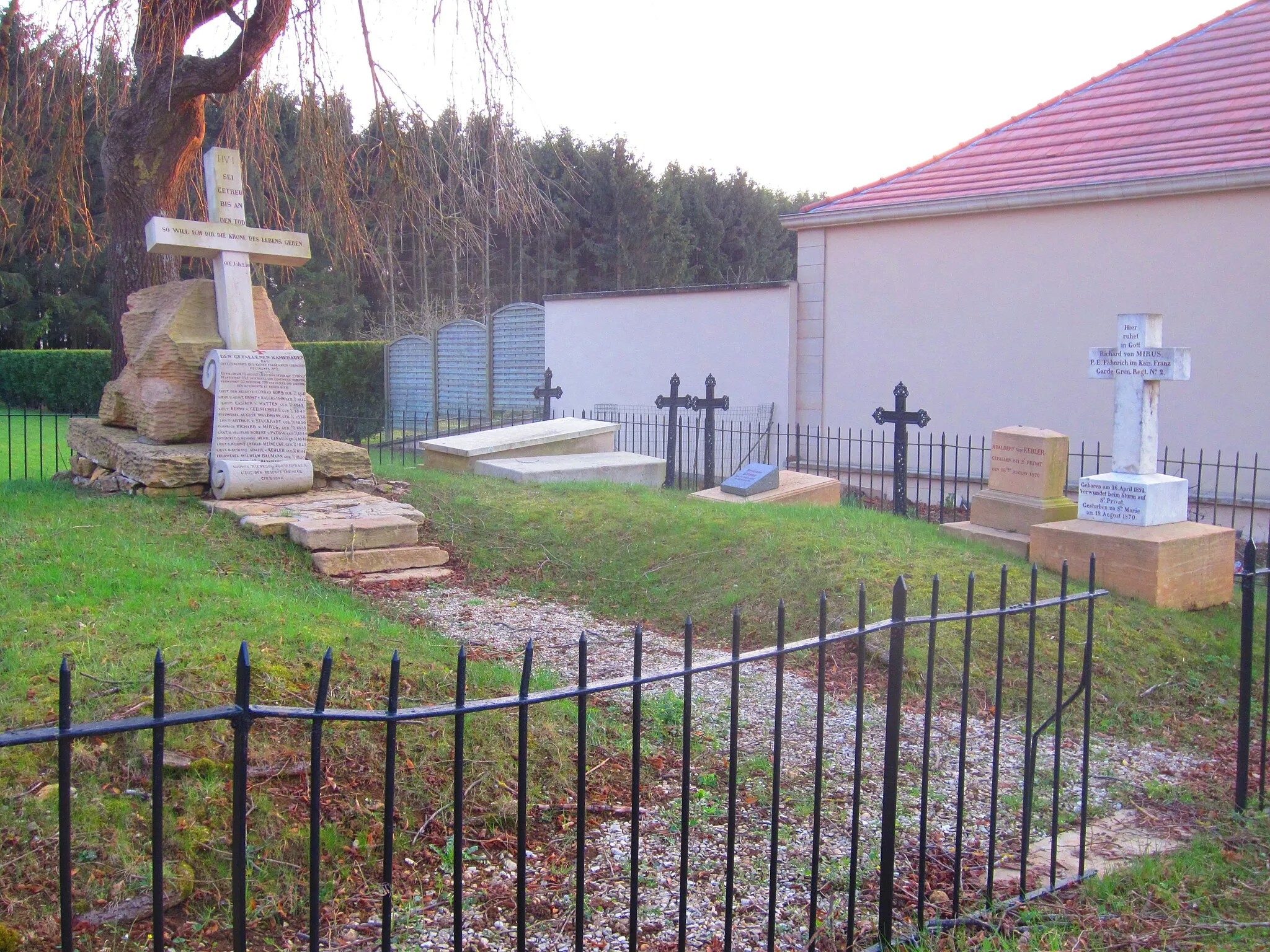 Photo showing: Cimetière militaire allemand rue de Metz Sainte-Marie-aux Chênes guerre 1870-1871