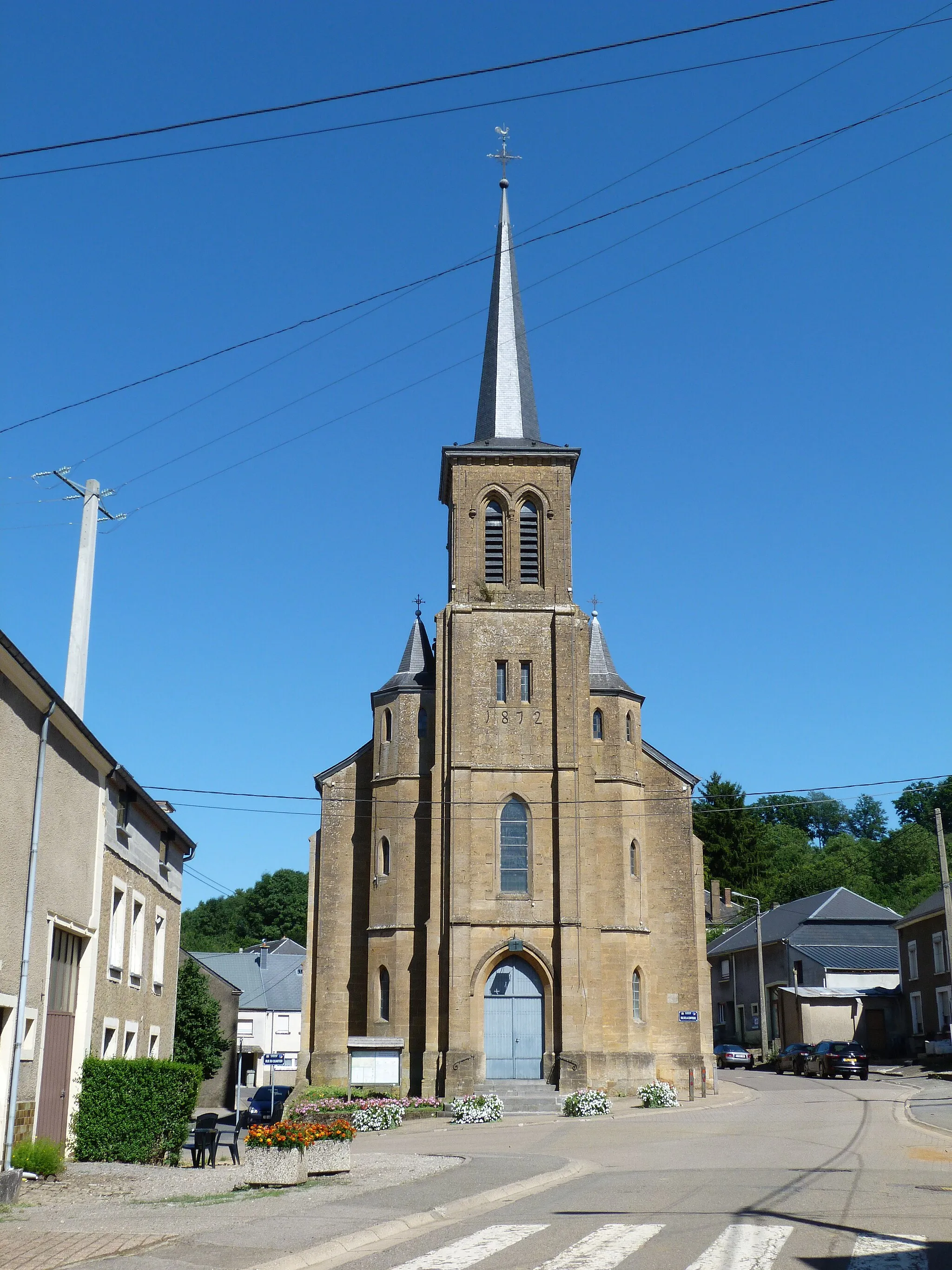 Photo showing: L'église de Battincourt en août 2013.