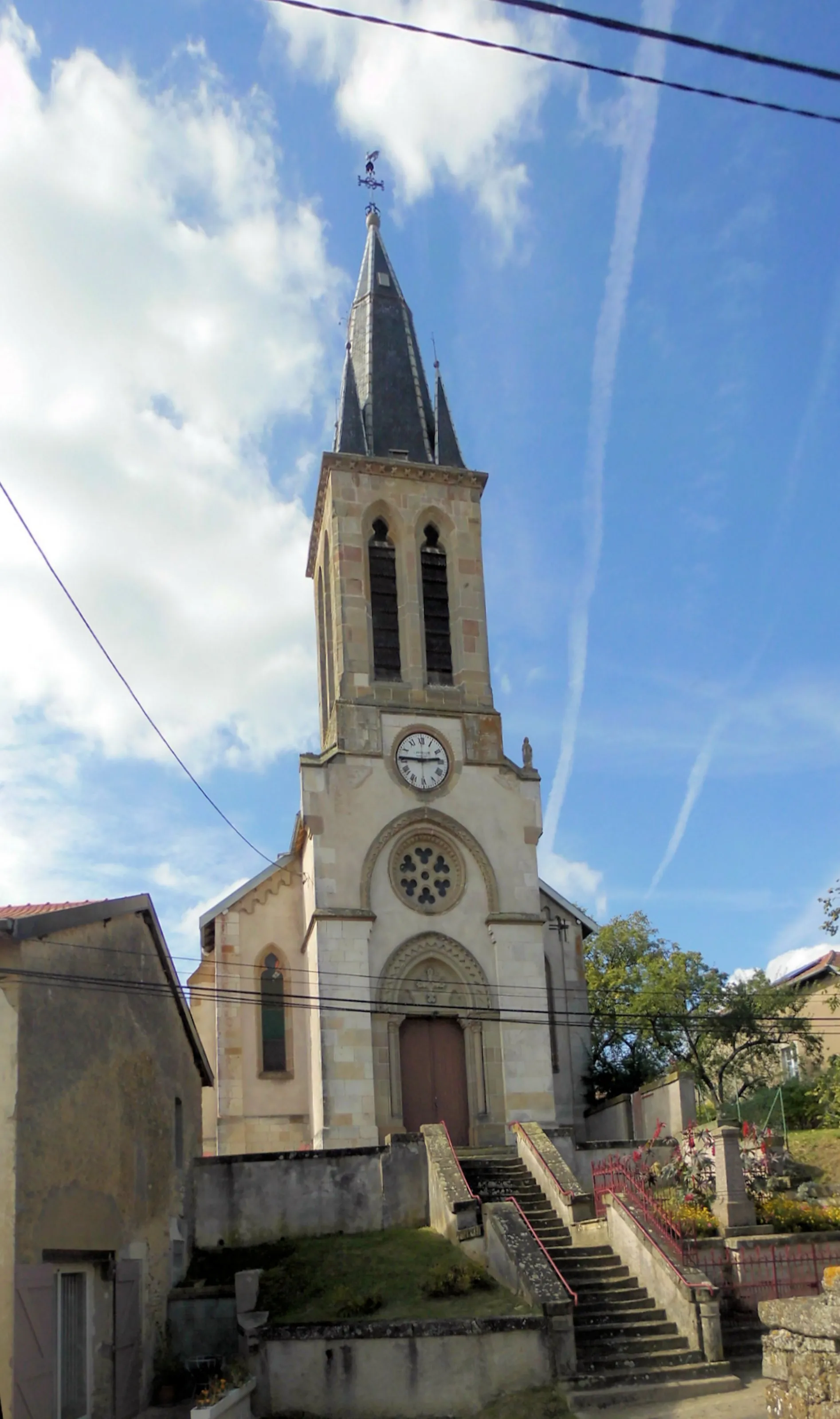 Photo showing: L'église Saint-Epvre de Grimonviller, côté est