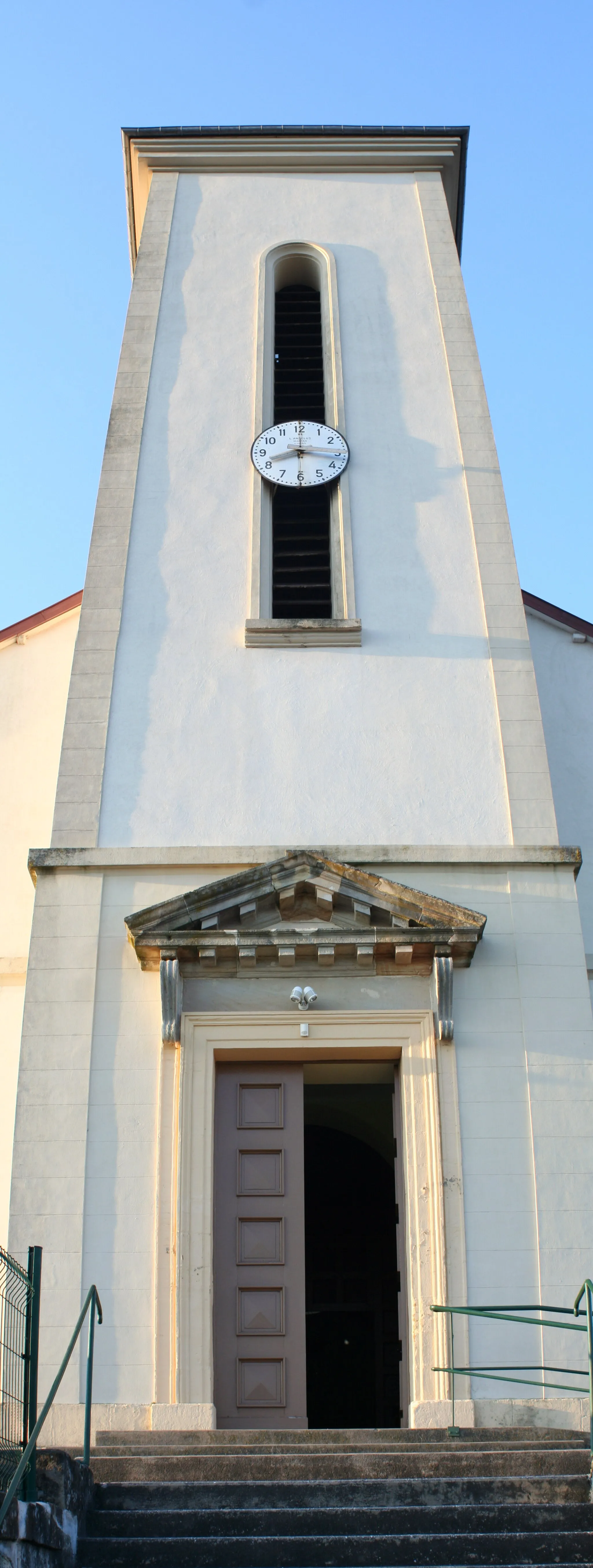 Photo showing: Clocher de l'église de Brû (Vosges)