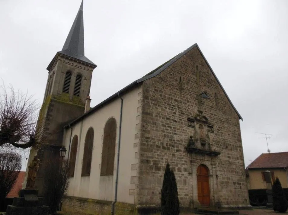 Photo showing: Photographie de l'église Sainte-Colombe (XVIIIe s), de Frebécourt (88).