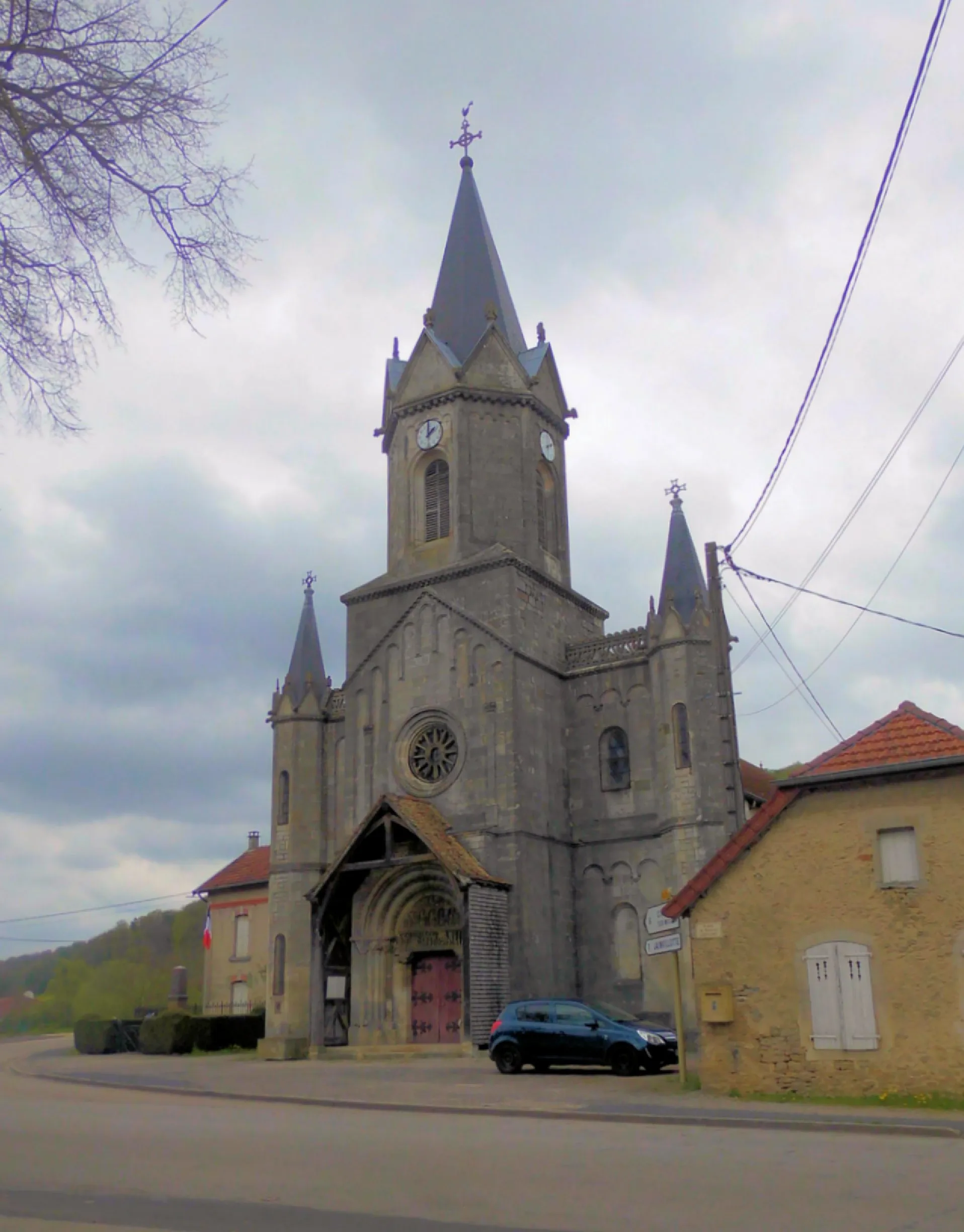 Photo showing: L'église Saint-Martin de Pompierre, côté ouest