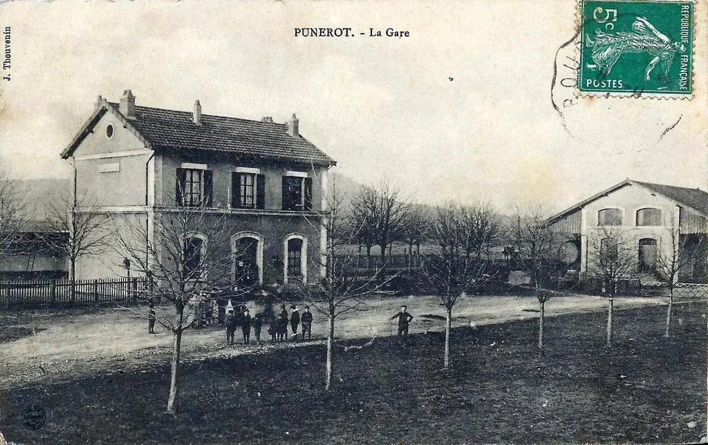 Photo showing: La gare de Punerot vers 1910.