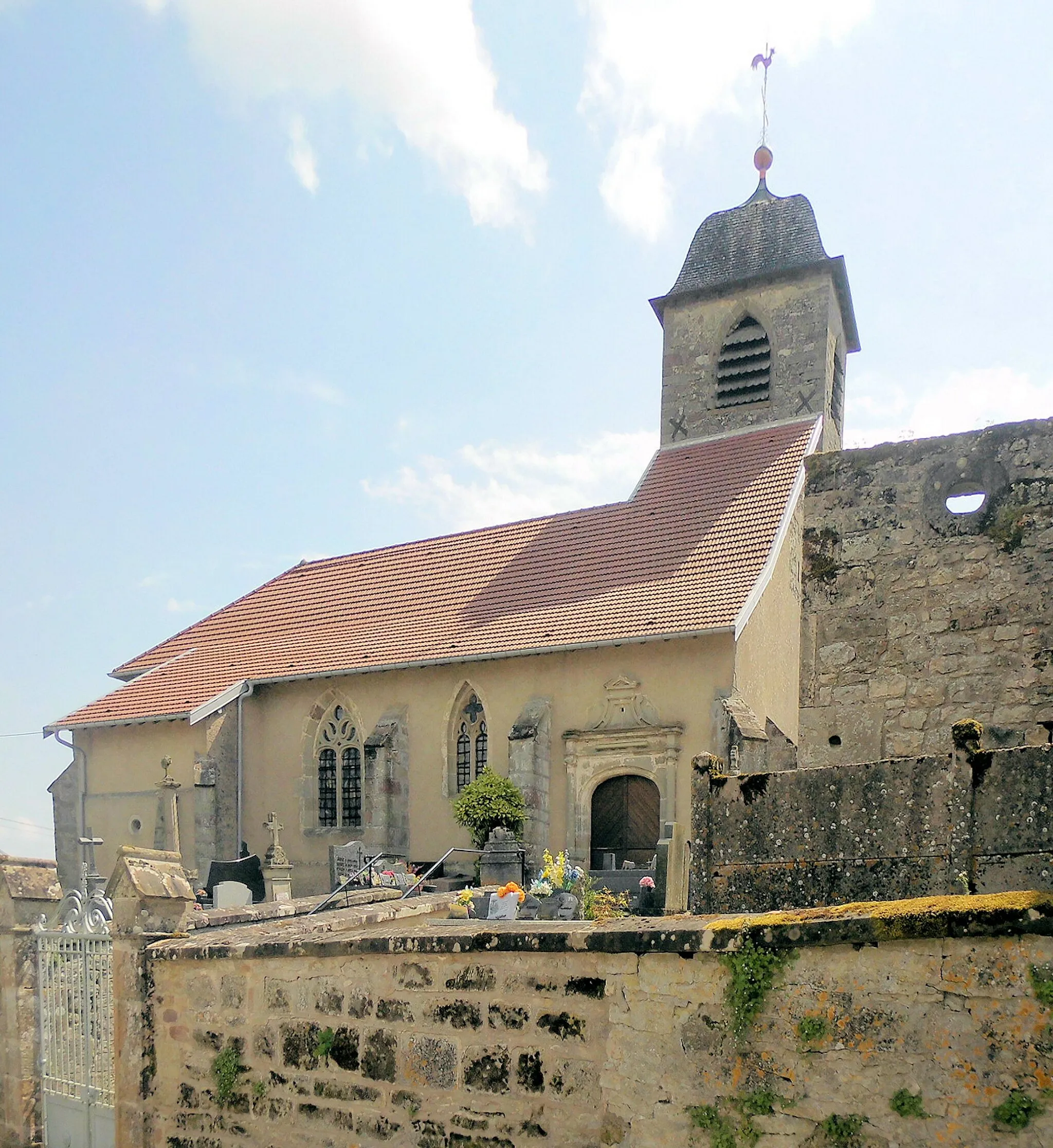 Photo showing: L'église Saint-Jean-Baptiste de Saint-Baslemont