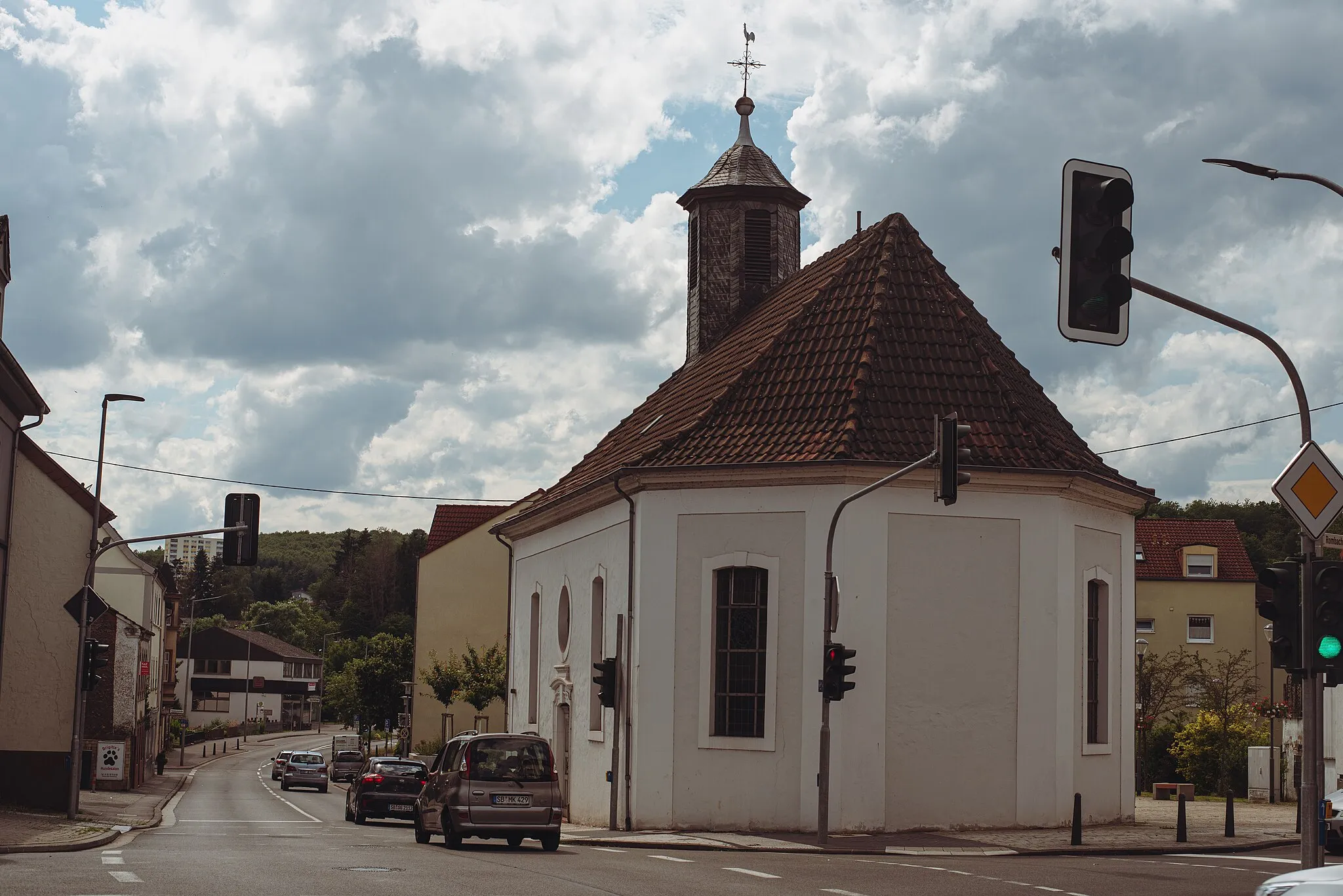 Photo showing: Die Stengelkirche in Wellesweiler.