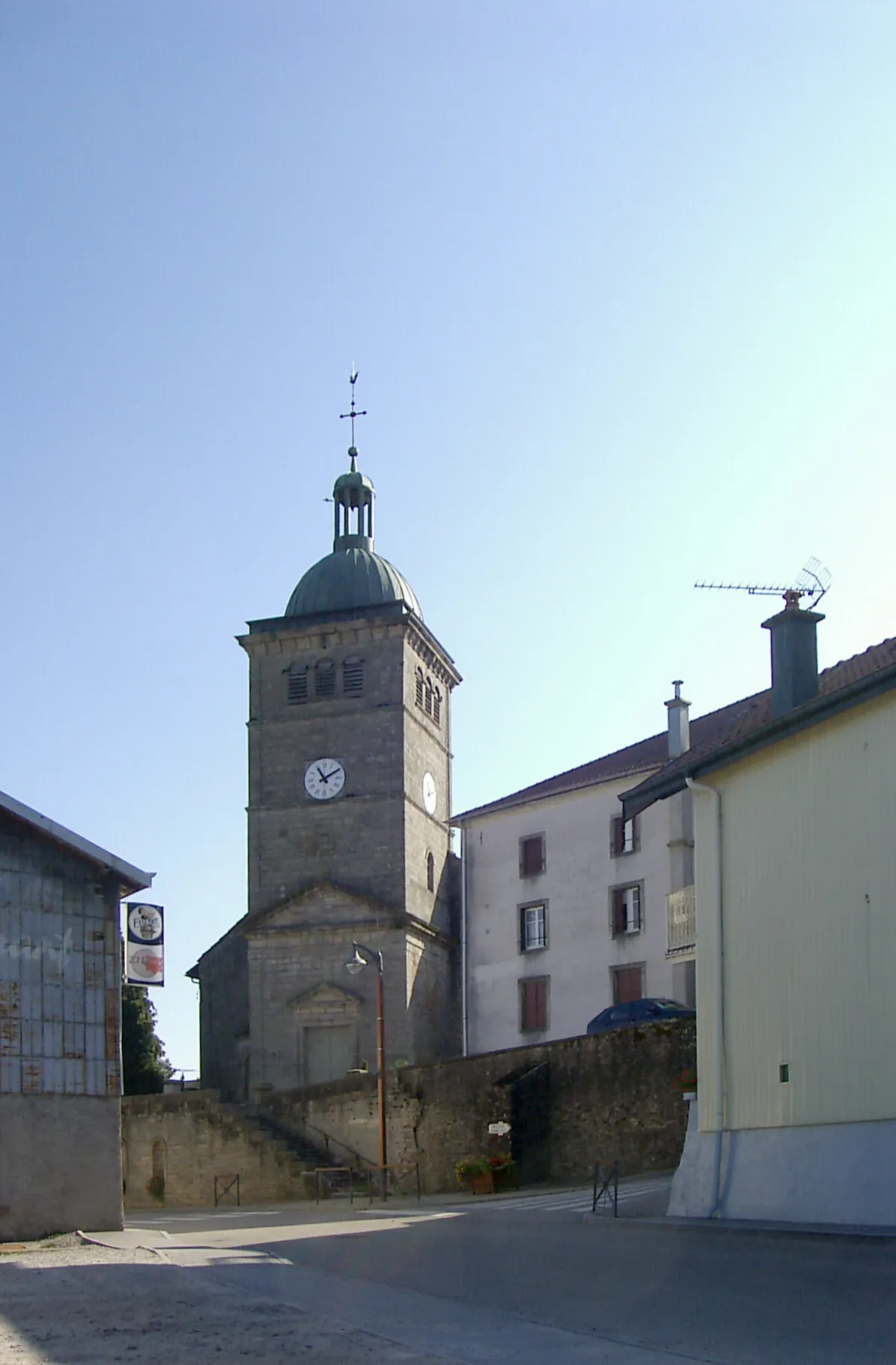 Photo showing: La tour d'église Saint-Gengoult d'Hadol