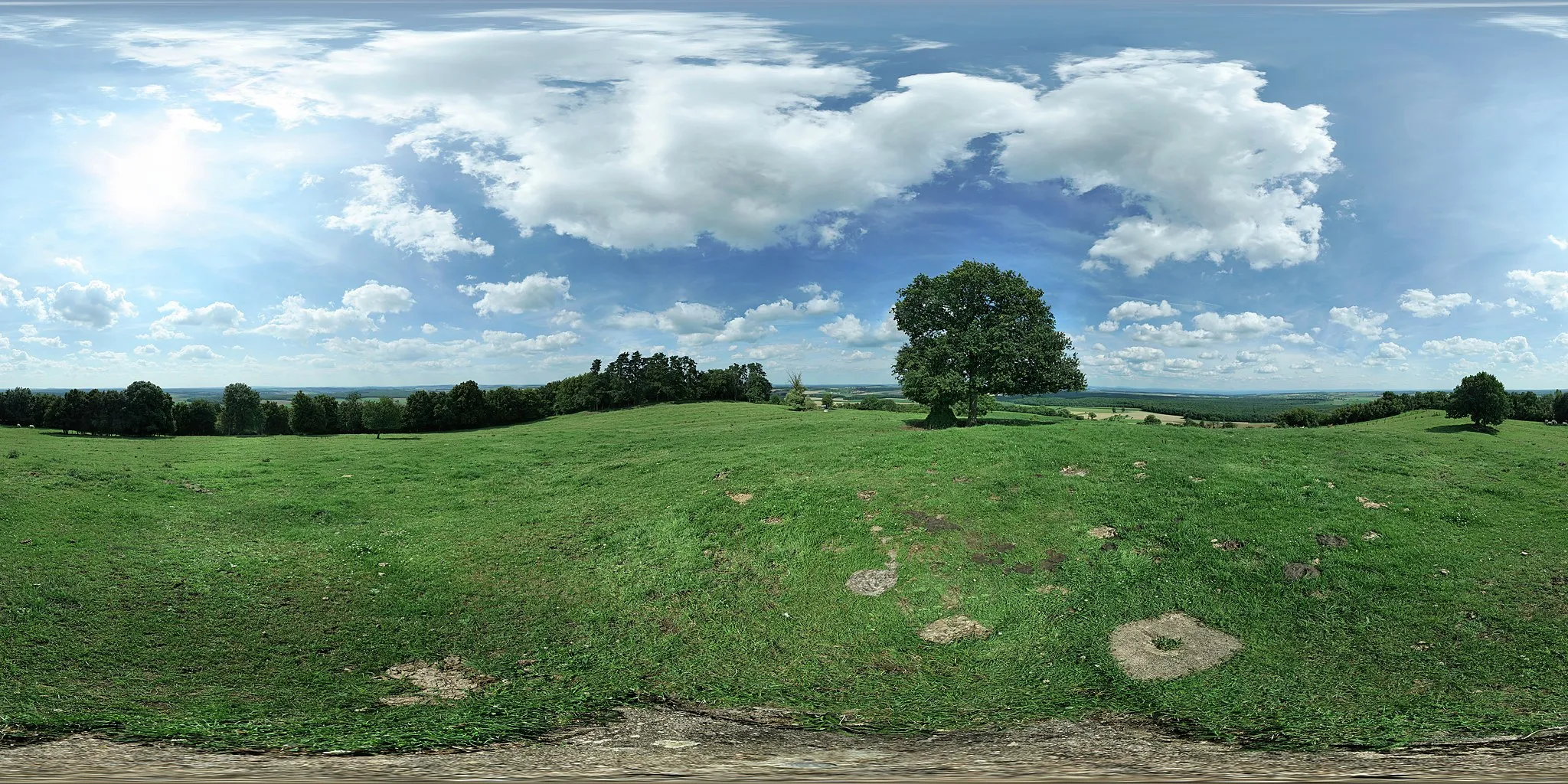 Photo showing: Panorama à 360° pris face au Nord, au-dessus du point géodésique 5418301 d'Essey-la-Côte (Meurthe-et-Moselle).