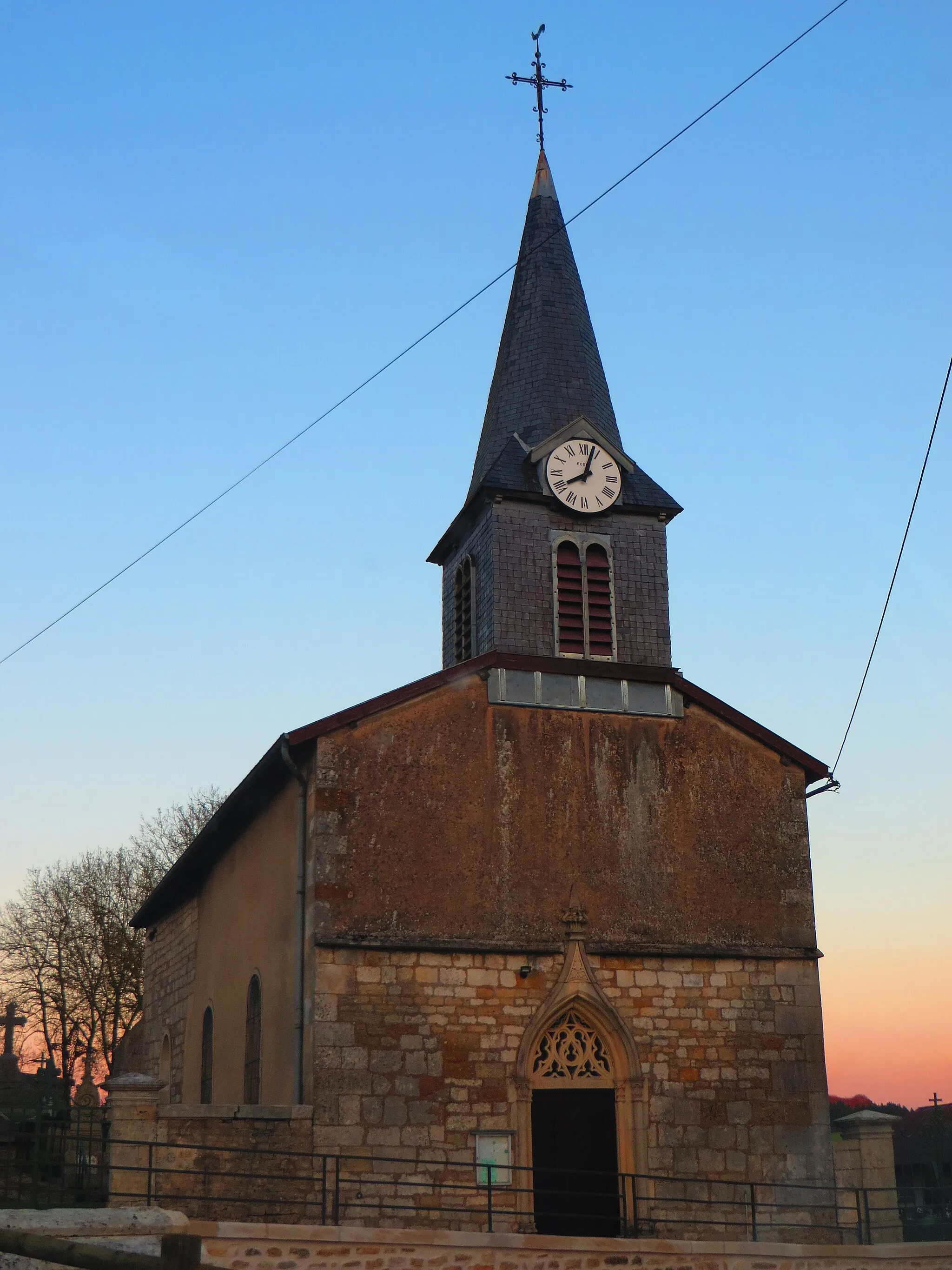 Photo showing: Delouze-Rosières (Meuse, France). L'église Saint-Genebaud de Rosières-en-Blois.